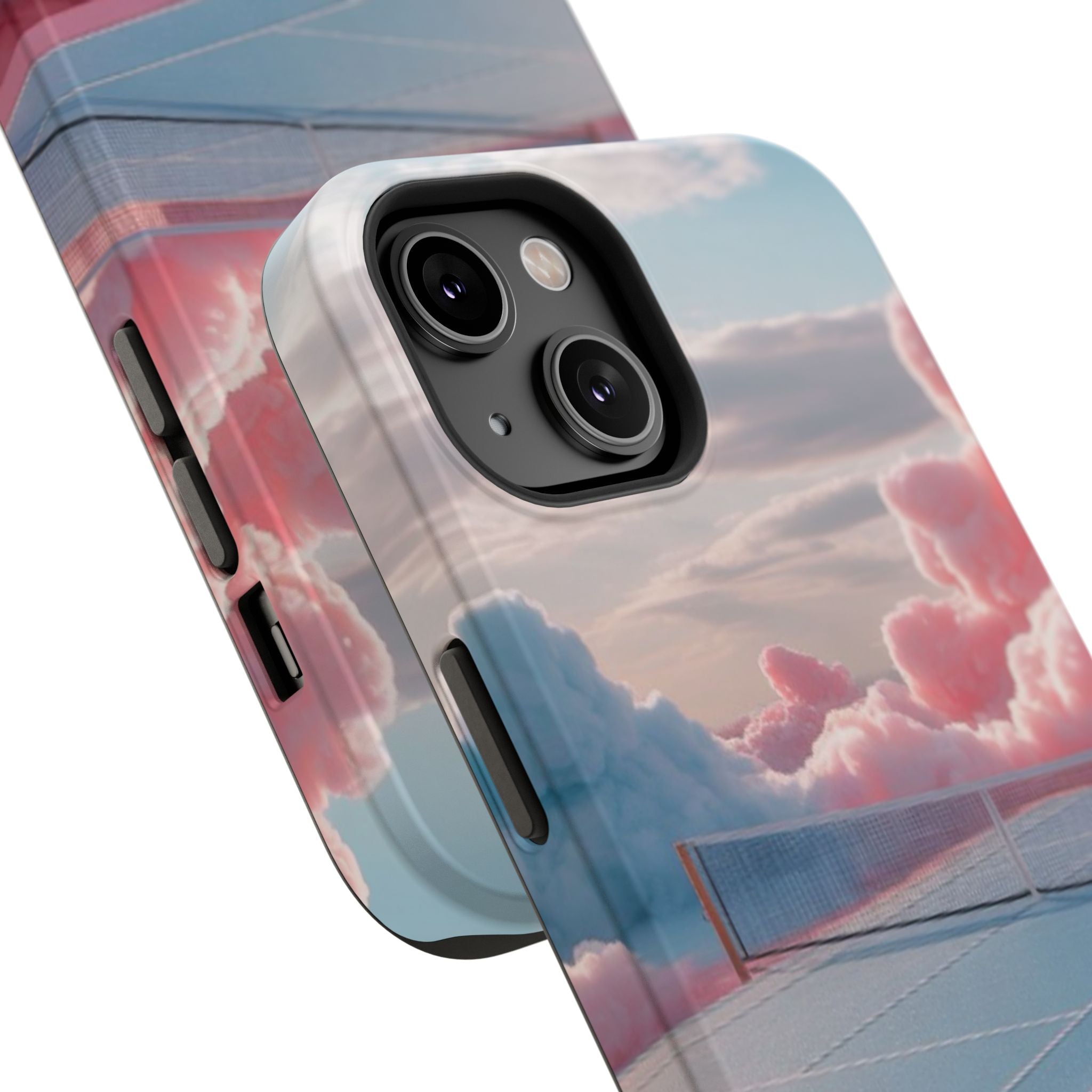 Tennis Impact-Resistant Phone Case — 'Dream Big' Pastel Cloud Tennis Court