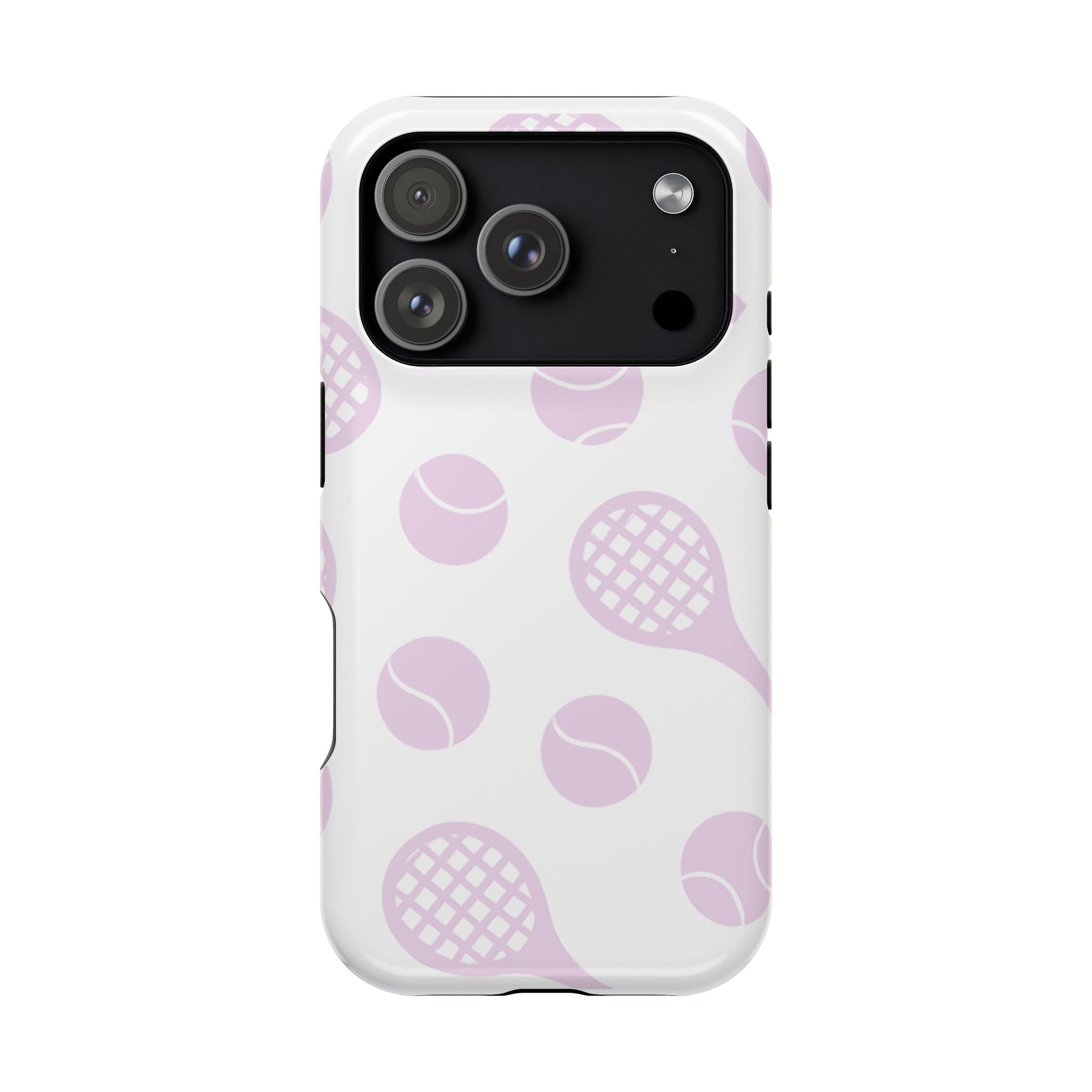 Tennis Impact-Resistant Phone Case — Pink Rackets & Balls
