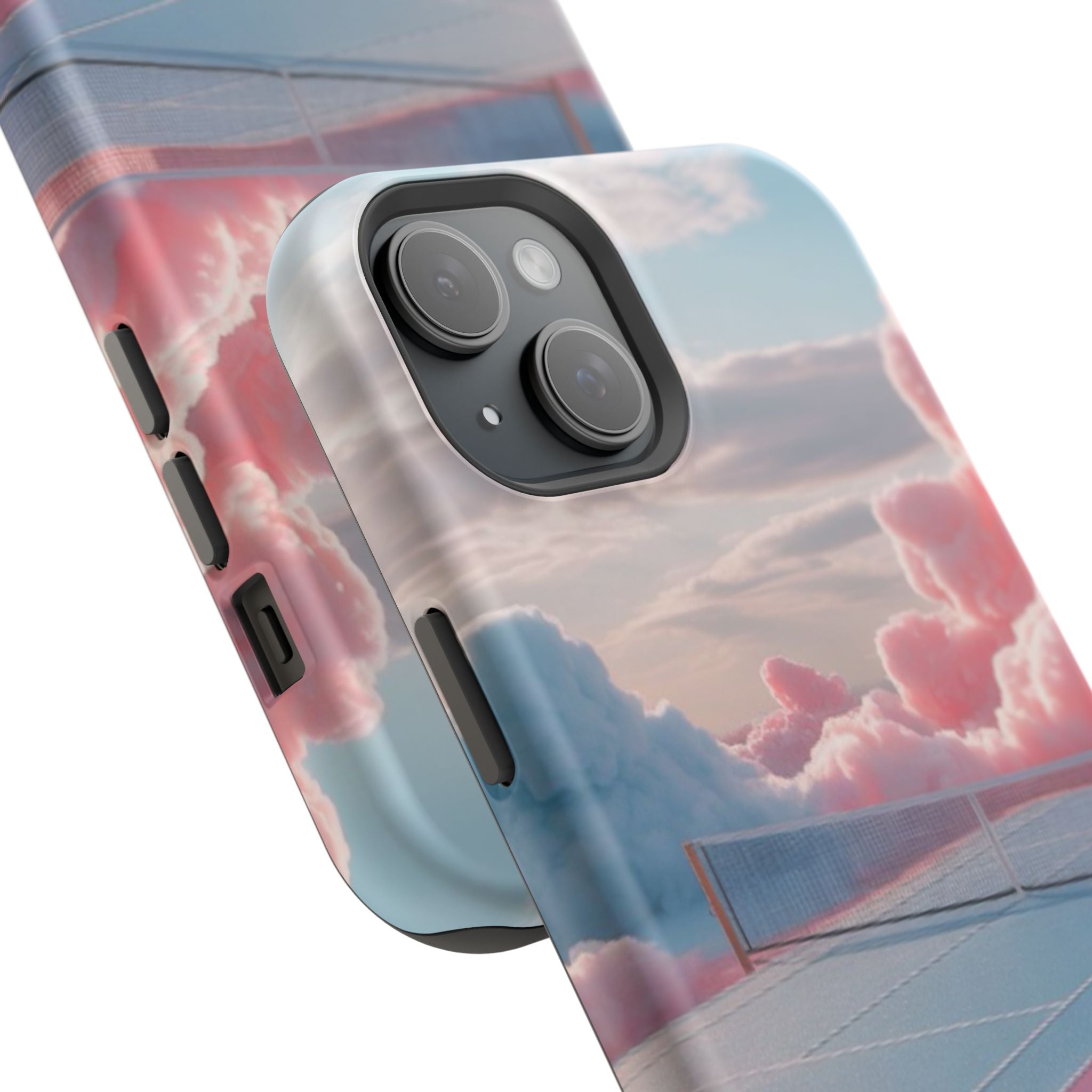 Tennis Impact-Resistant Phone Case — 'Dream Big' Pastel Cloud Tennis Court