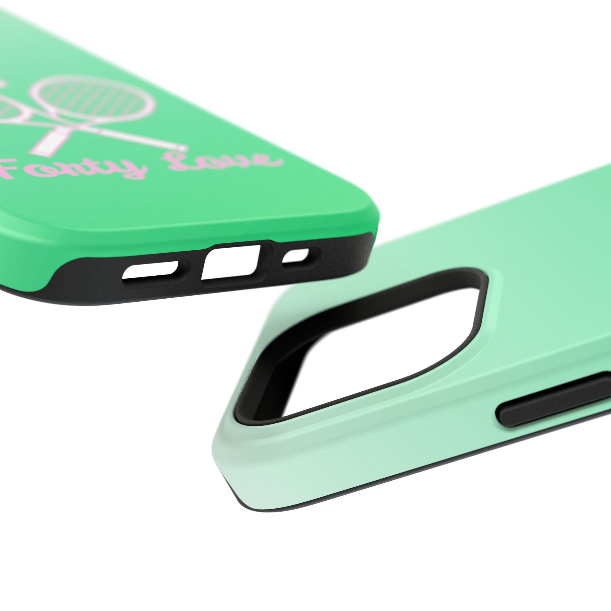 Tennis Impact-Resistant Phone Case — 'Forty Love', Green Gradient