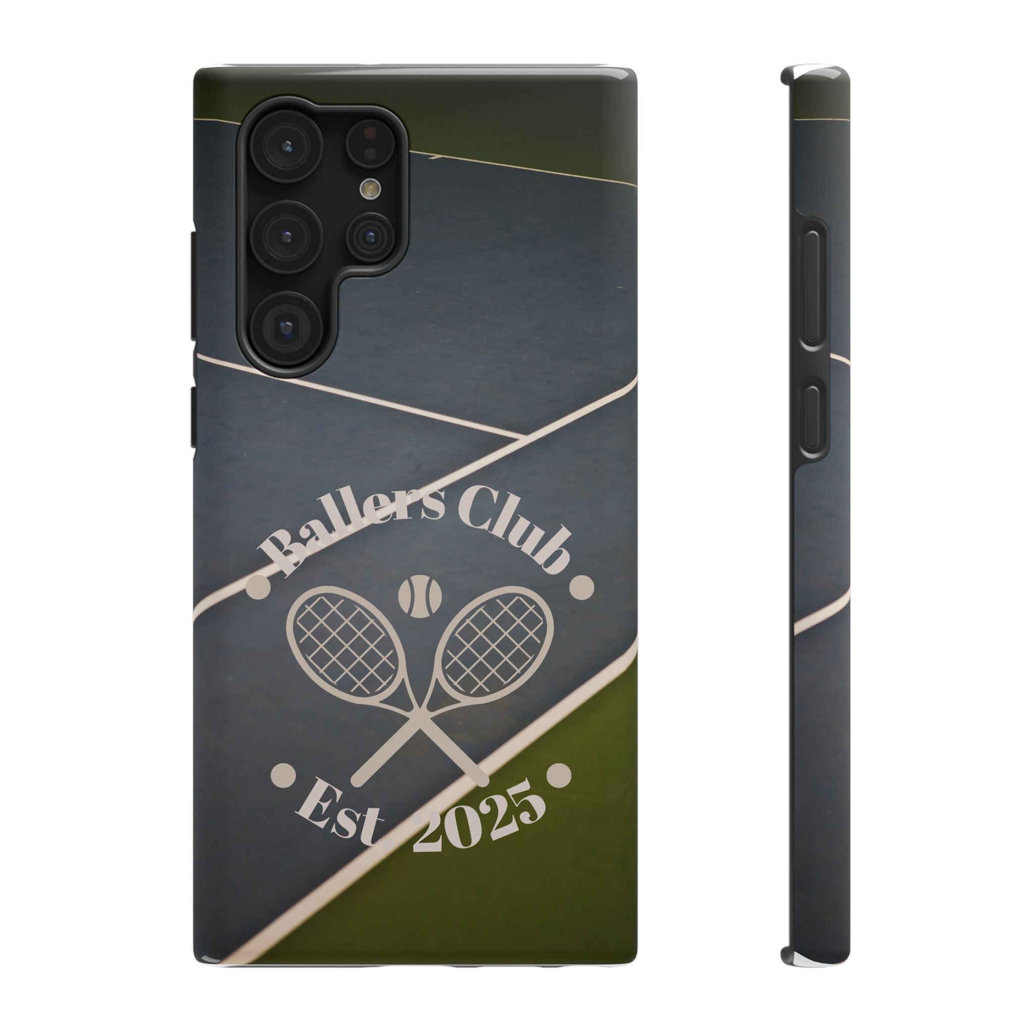 Tennis Impact-Resistant Phone Case — 'Ballers Club Est. 2025' Protective Cover
