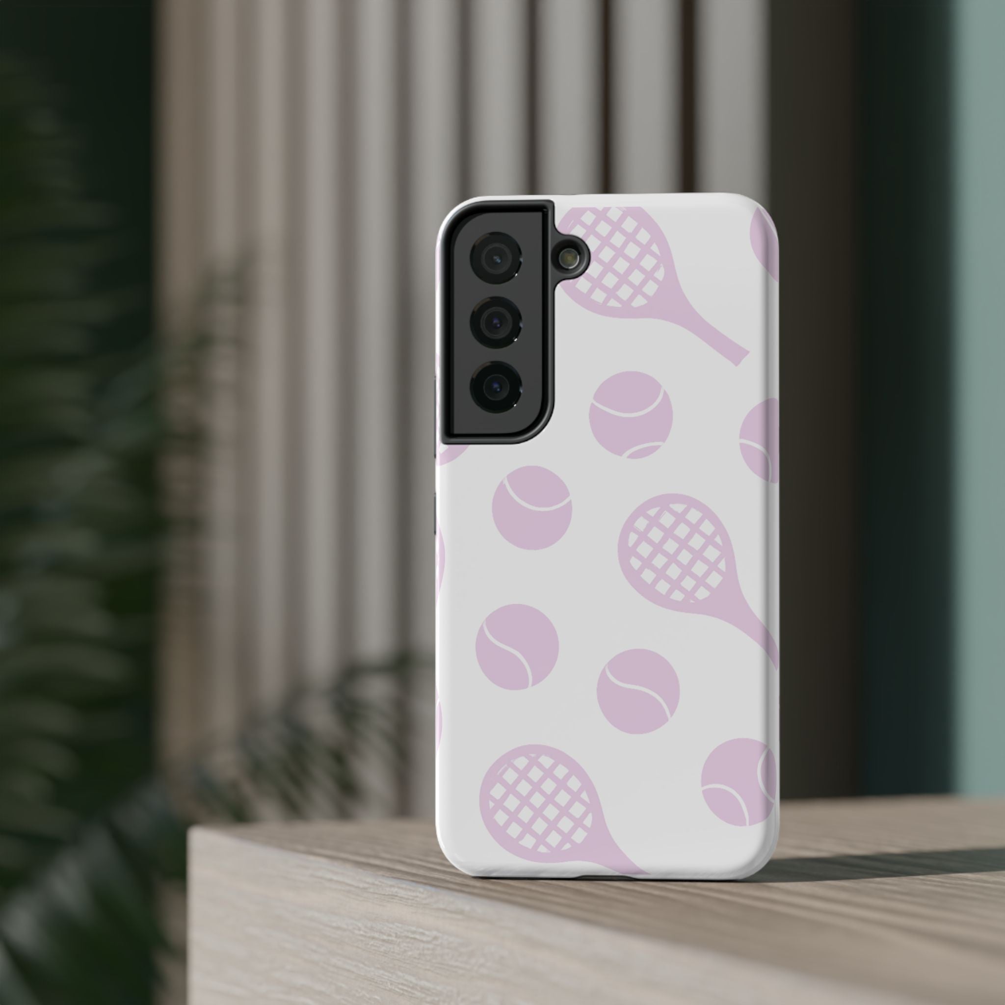 Tennis Impact-Resistant Phone Case — Pink Rackets & Balls