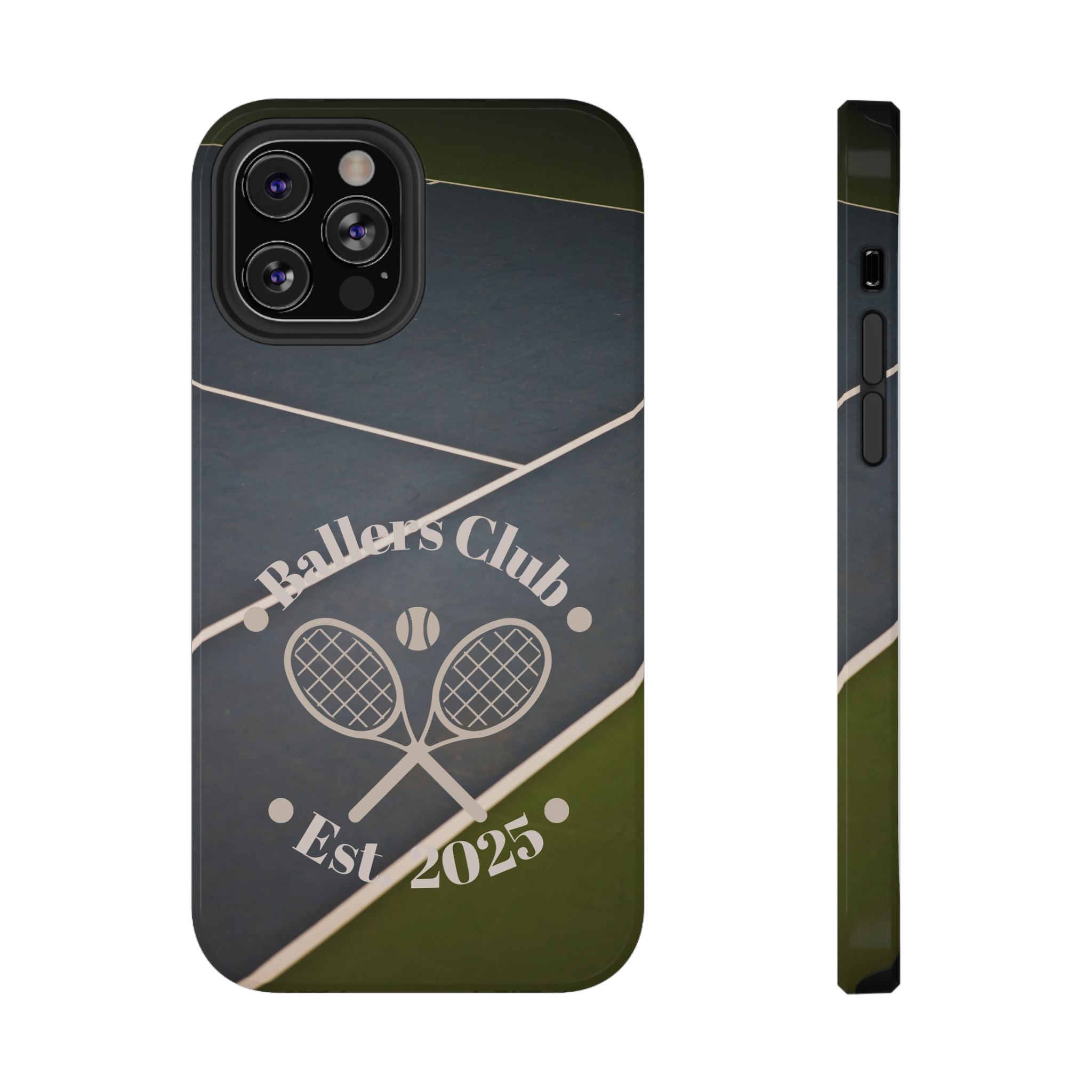 Tennis Impact-Resistant Phone Case — 'Ballers Club Est. 2025' Protective Cover