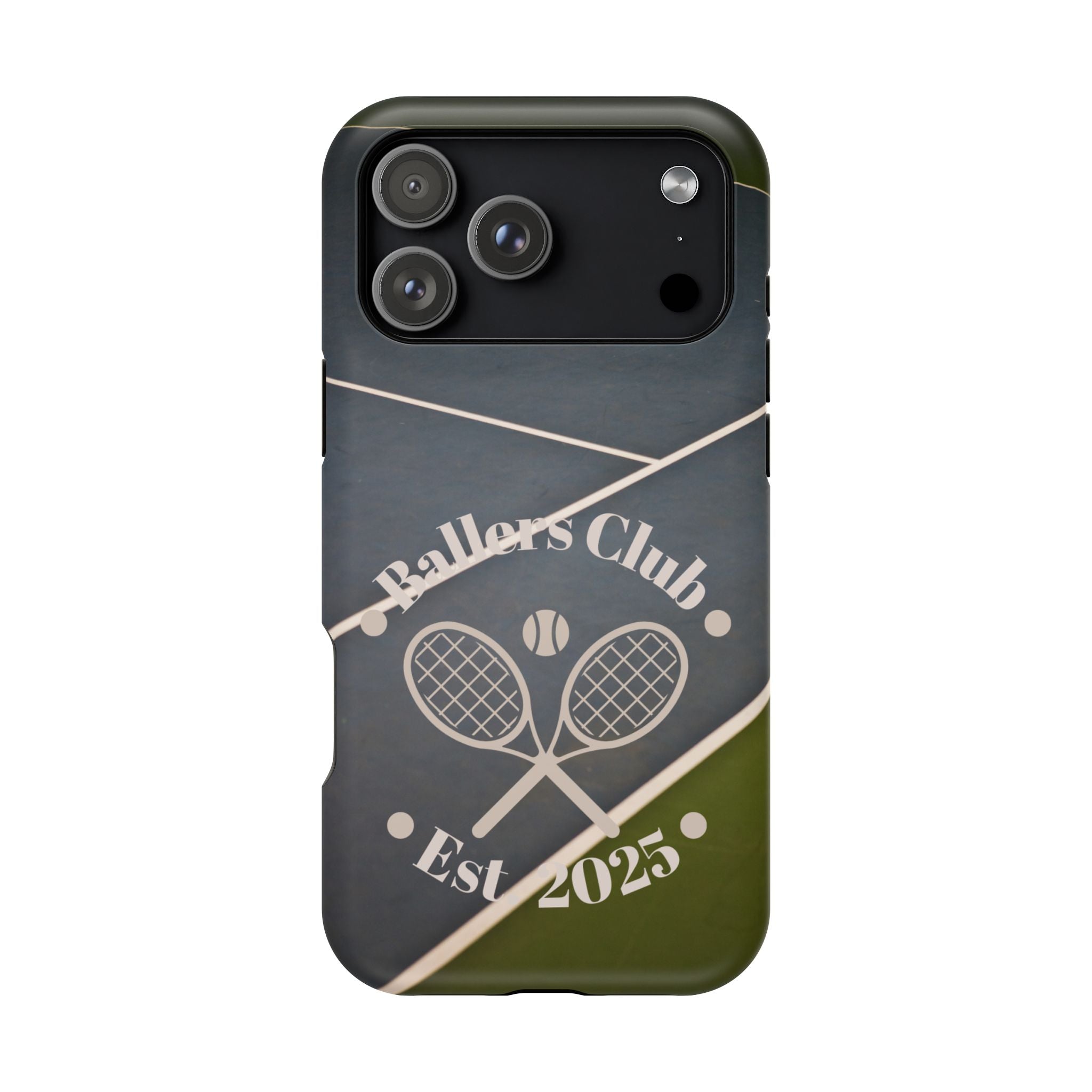 Tennis Impact-Resistant Phone Case — 'Ballers Club Est. 2025' Protective Cover