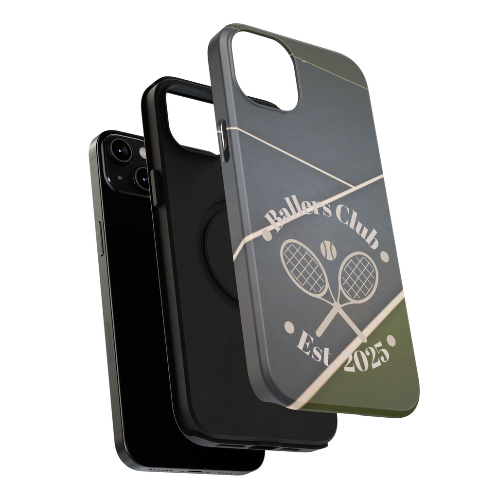 Tennis Impact-Resistant Phone Case — 'Ballers Club Est. 2025' Protective Cover