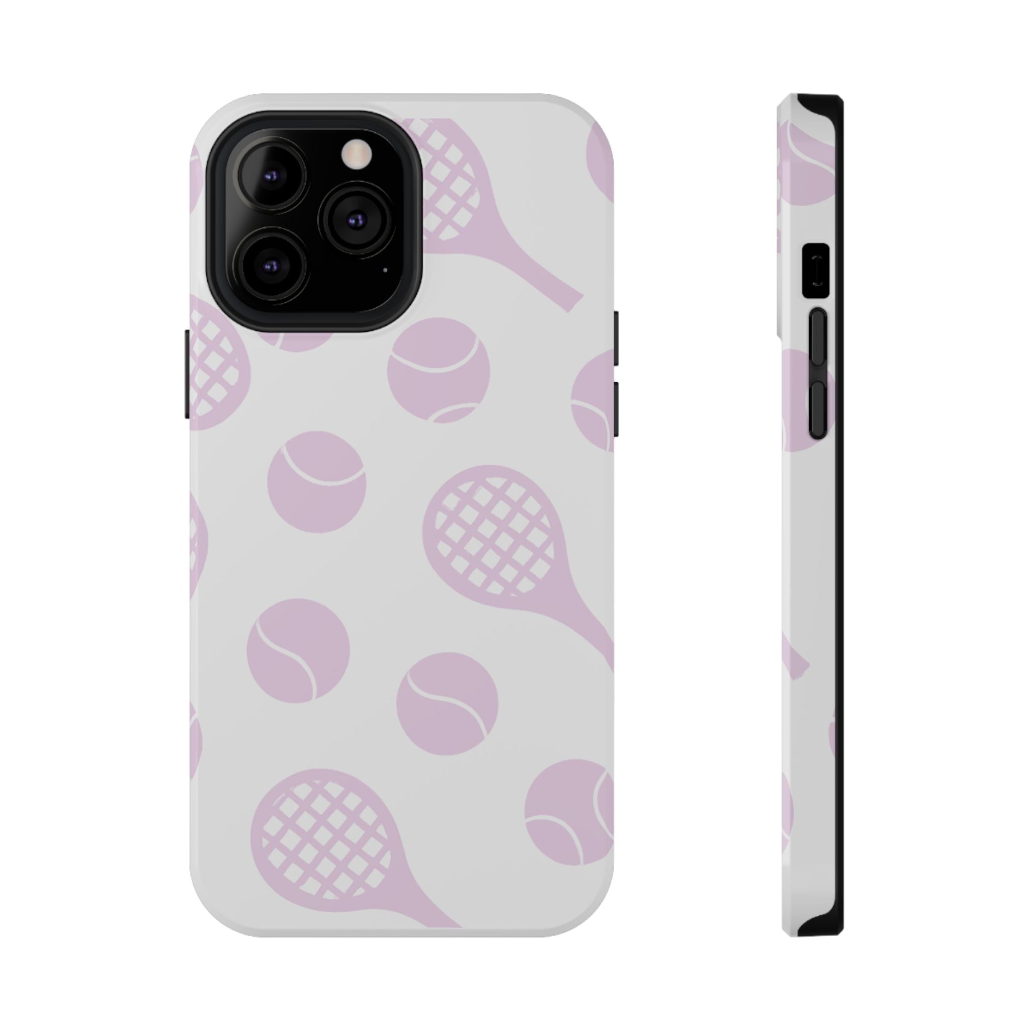 Tennis Impact-Resistant Phone Case — Pink Rackets & Balls