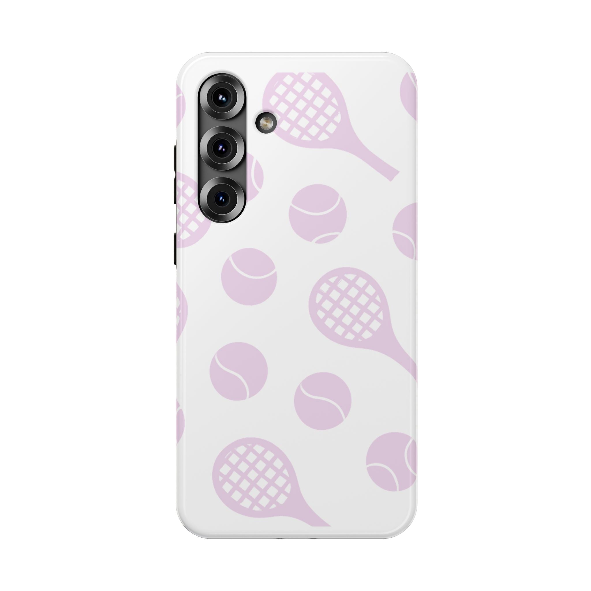 Tennis Impact-Resistant Phone Case — Pink Rackets & Balls