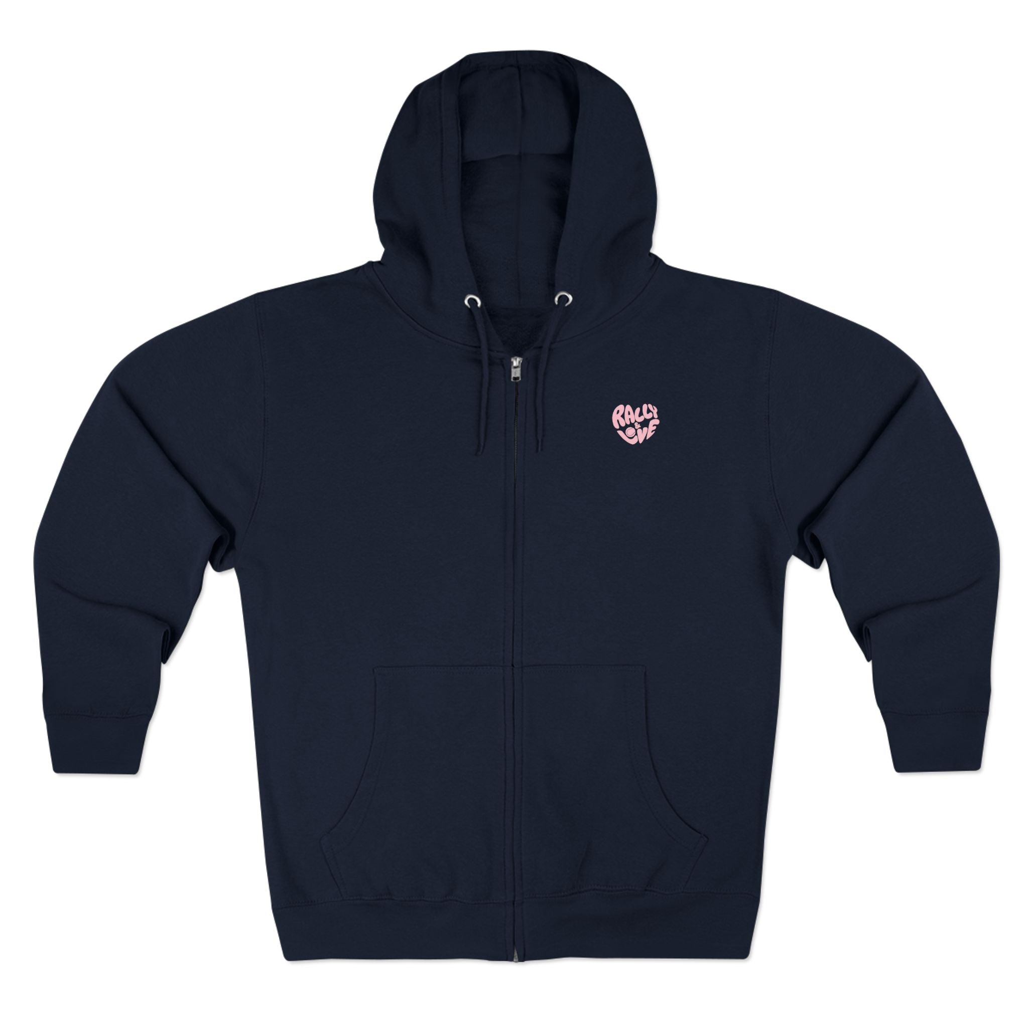 Women's Zip Hoodie — 'Rally & Love" primary logo Zip Hoodie sweatshirt