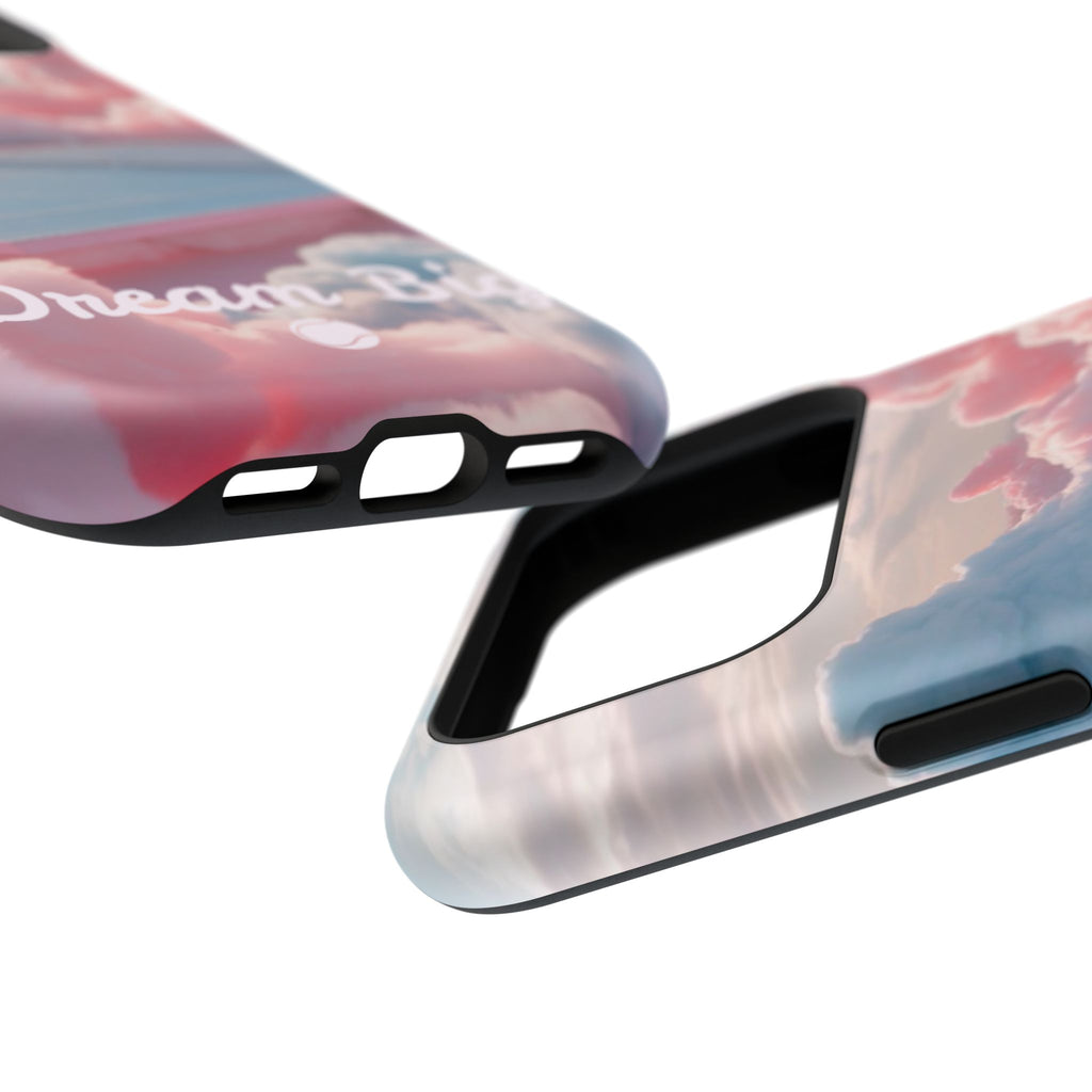Tennis Impact-Resistant Phone Case — 'Dream Big' Pastel Cloud Tennis Court