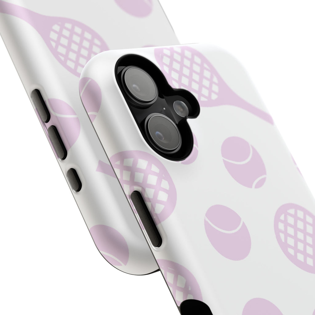 Tennis Impact-Resistant Phone Case — Pink Rackets & Balls