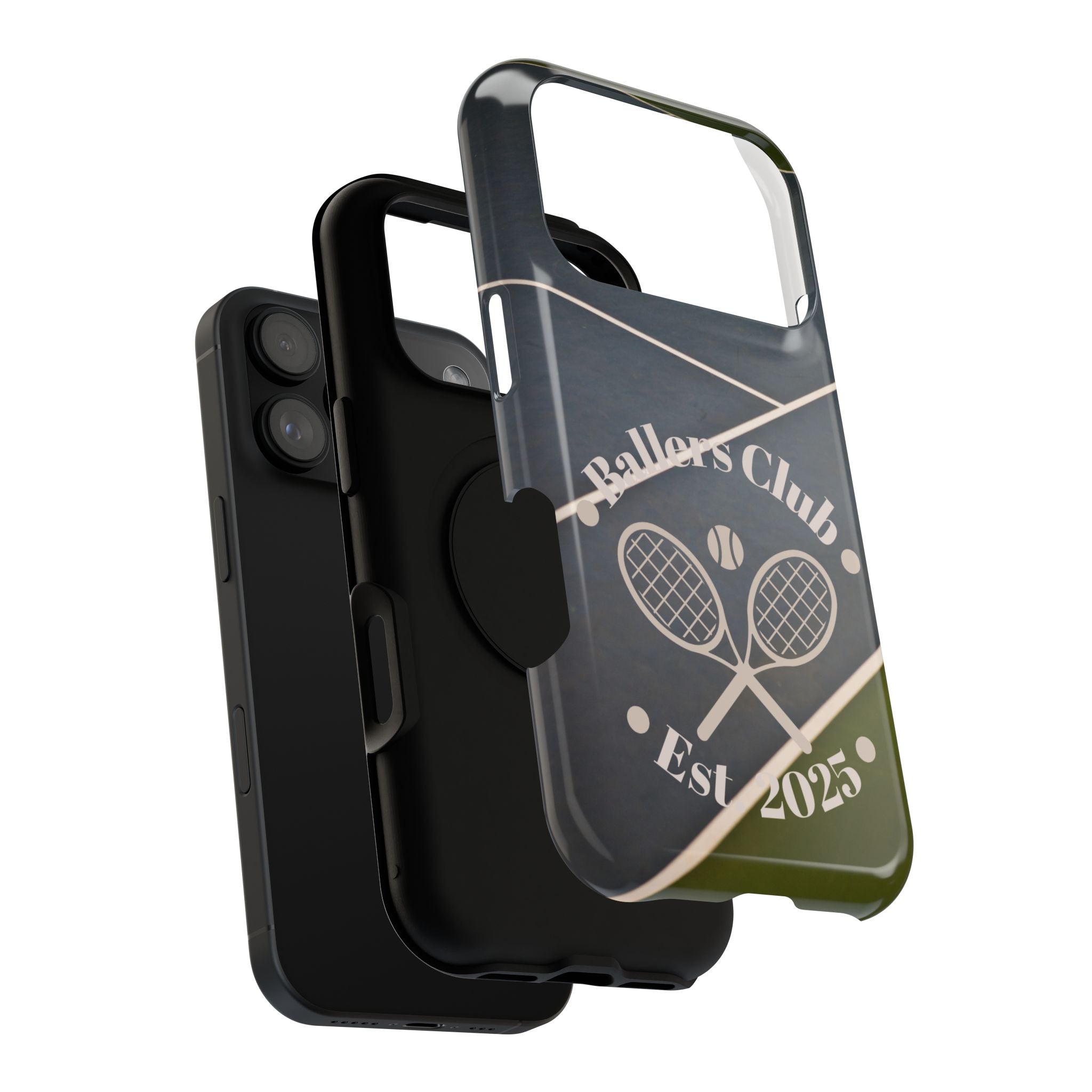 Tennis Impact-Resistant Phone Case — 'Ballers Club Est. 2025' Protective Cover