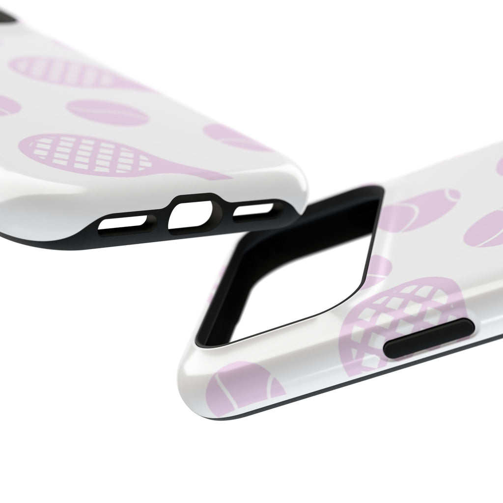 Tennis Impact-Resistant Phone Case — Pink Rackets & Balls
