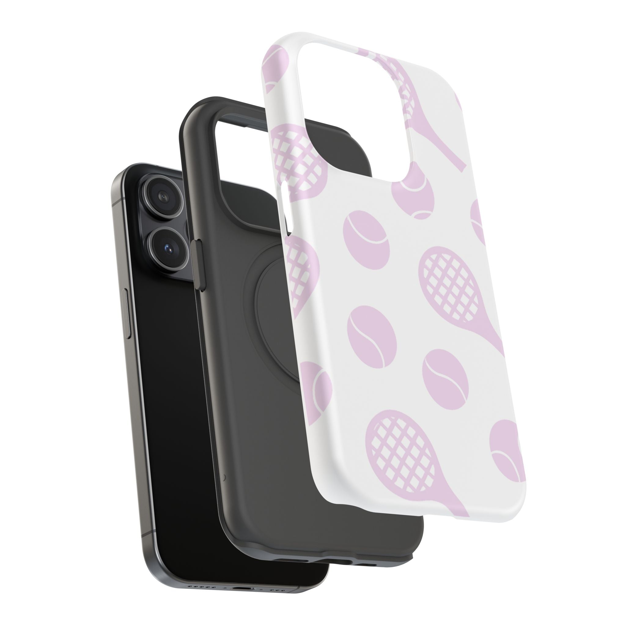 Tennis Impact-Resistant Phone Case — Pink Rackets & Balls