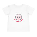 Girl Toddler's Junior Tee - 'My Happy Place' Cute Tennis Ball Smiley Face T-Shirt