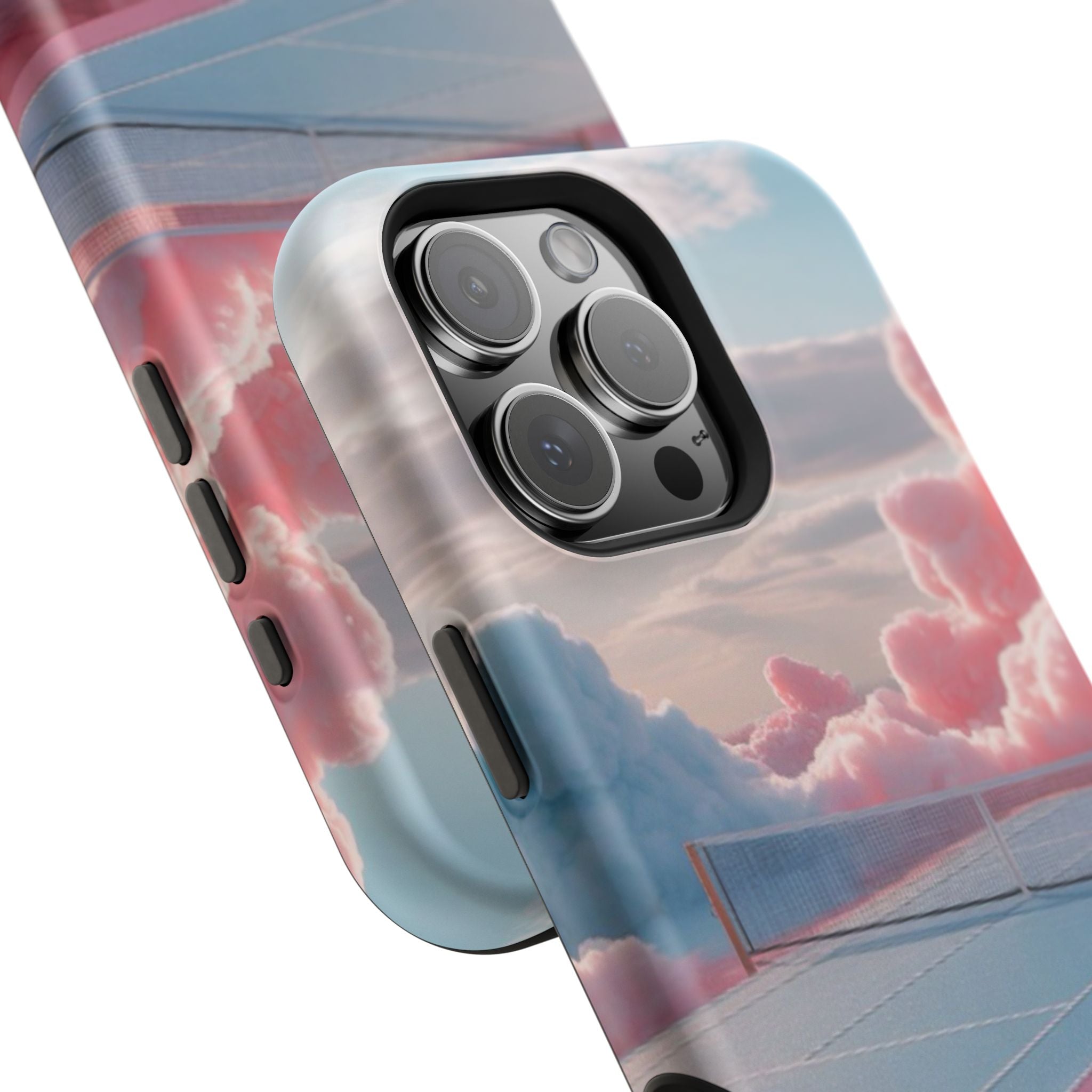 Tennis Impact-Resistant Phone Case — 'Dream Big' Pastel Cloud Tennis Court
