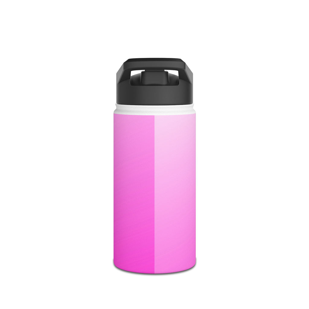 Juniors Stainless Steel Water Bottle, 12 oz — Gradient Pink/Purple "Rally & Love" Sports Bottle