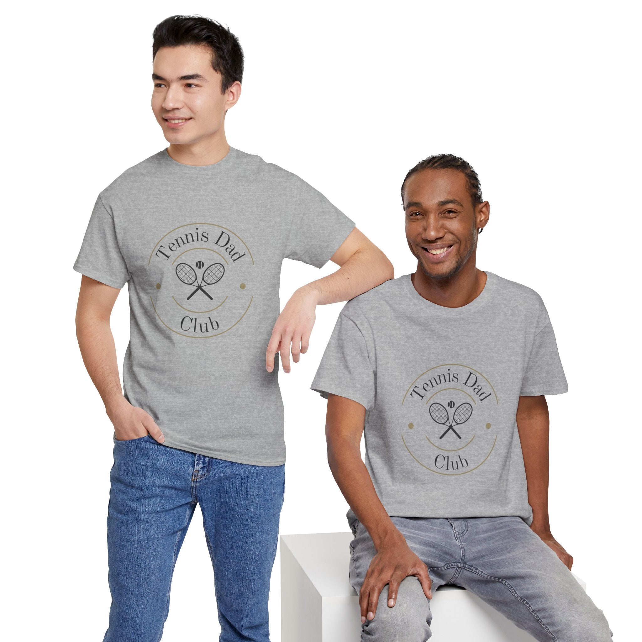 Men's T‑Shirt — 'Tennis Dad Club' Vintage Tennis Racket Graphic Tee