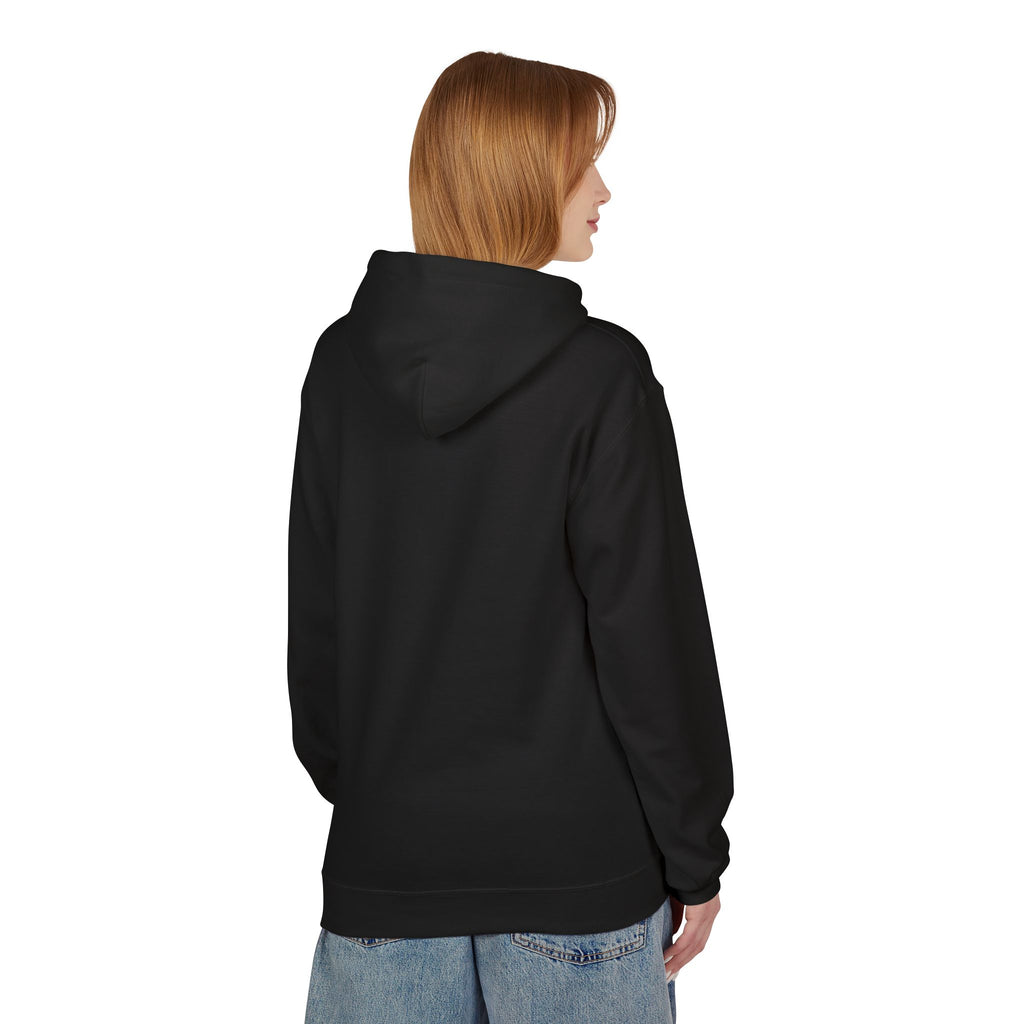 Women's Softstyle Fleece Hoodie sweatshirt - 'Rally & Love' logo, minimalist (pink)