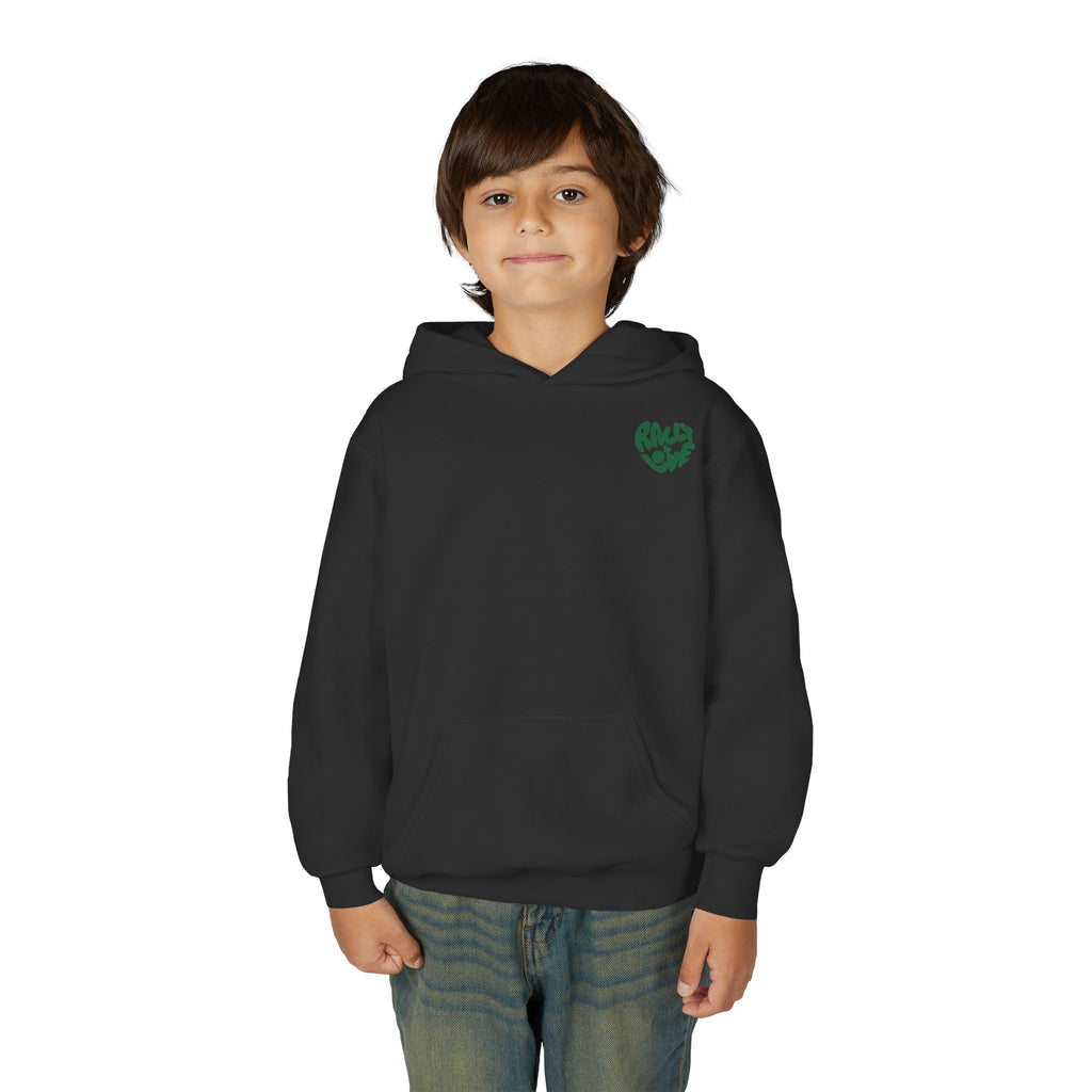 Boy's Junior Hoodie sweatshirt — “Let’s Go” Tennis Graphic Sweatshirt (Green)