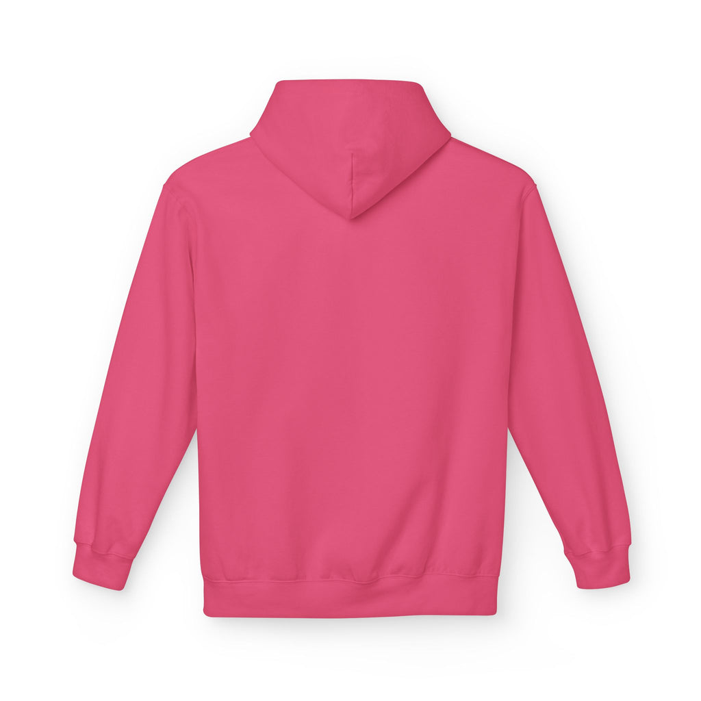 Women's Softstyle Fleece Hoodie sweatshirt - 'Rally & Love' logo, minimalist (pink)
