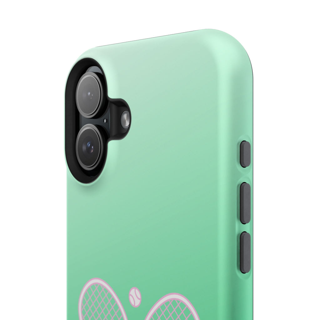 Tennis Impact-Resistant Phone Case — 'Forty Love', Green Gradient