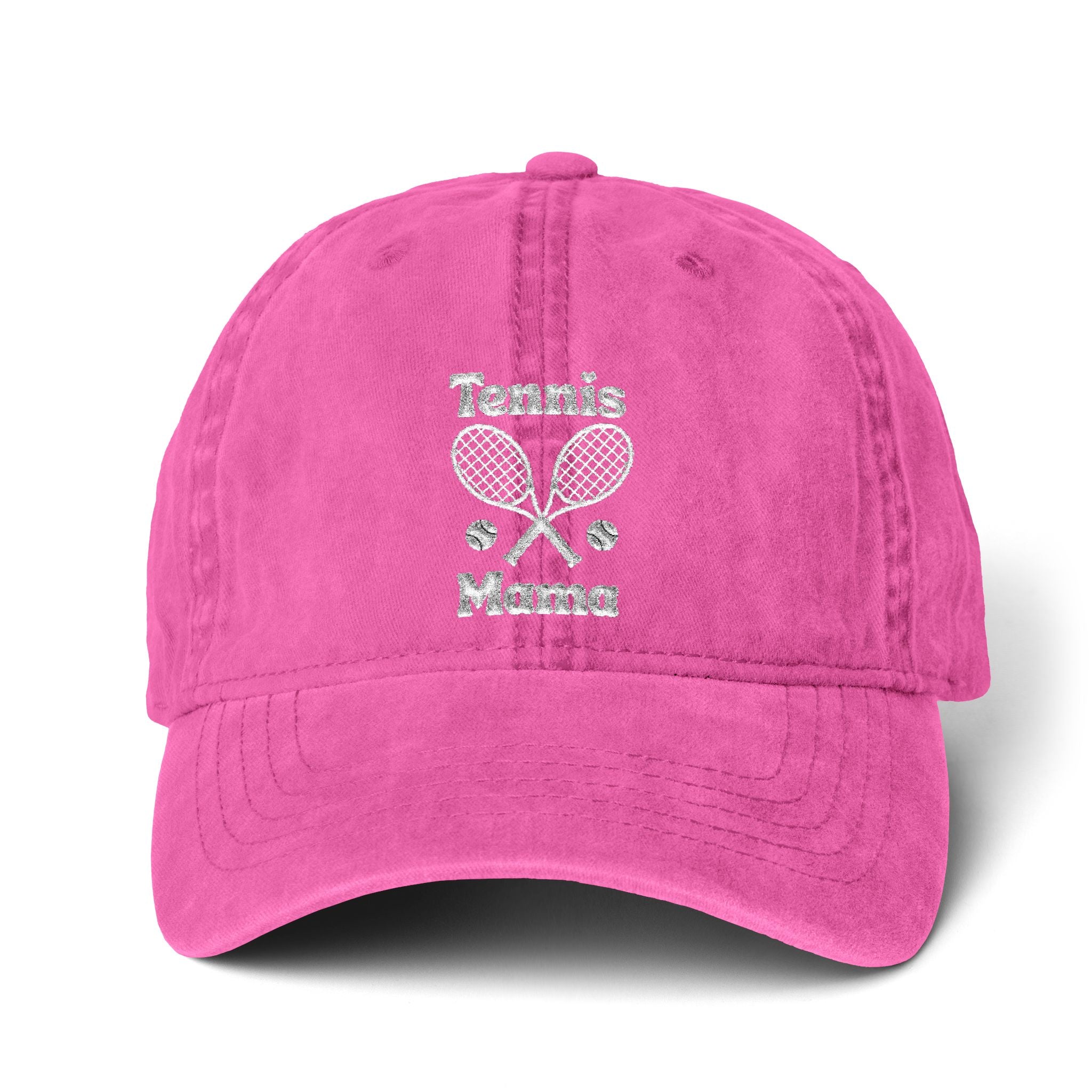 Women's Pigment-Dyed baseball Cap with Fashion Undervisor - White, Embroidered