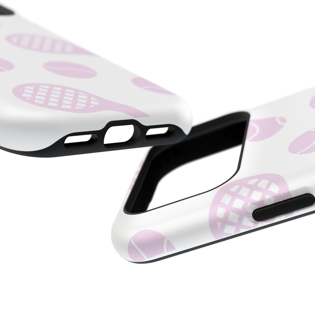 Tennis Impact-Resistant Phone Case — Pink Rackets & Balls