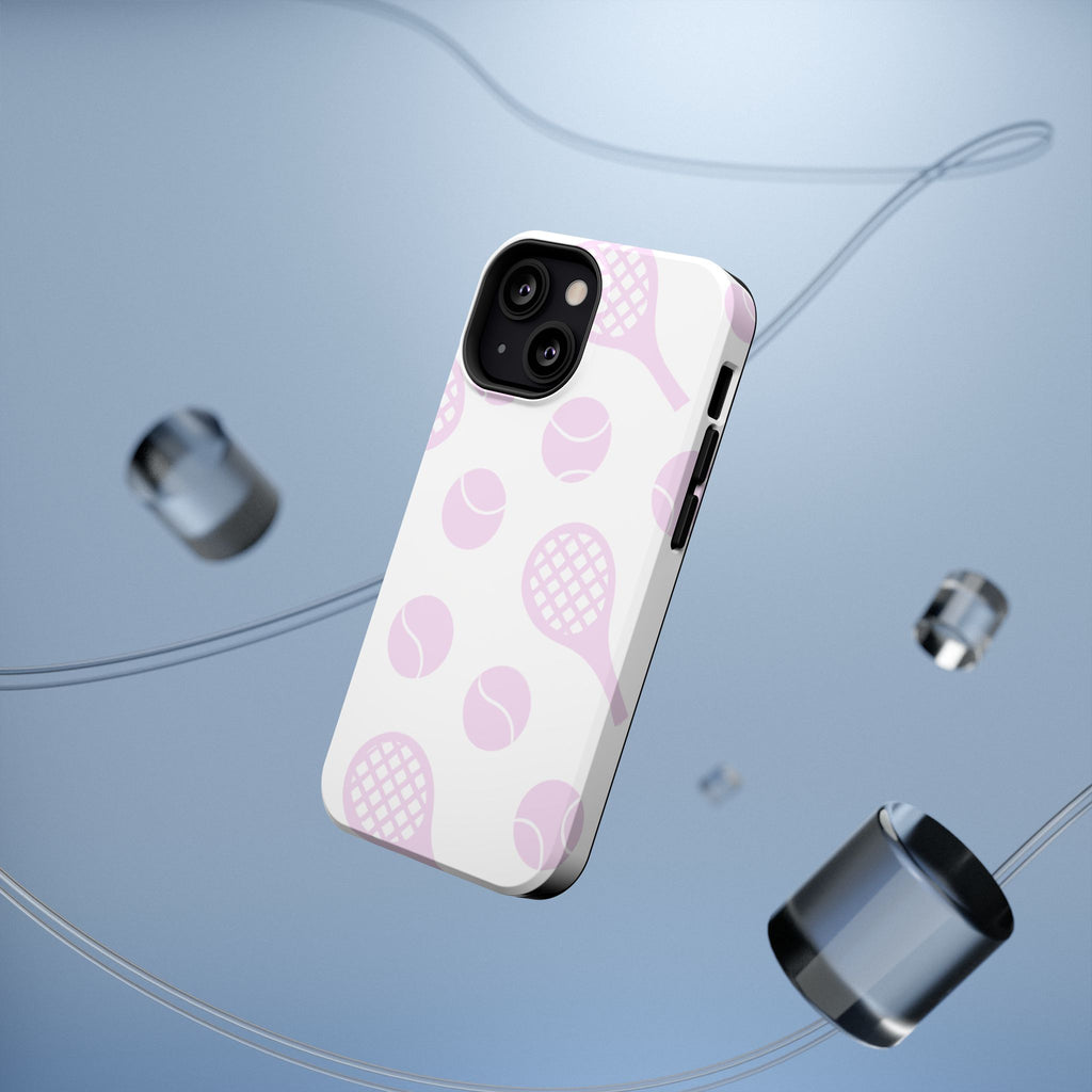 Tennis Impact-Resistant Phone Case — Pink Rackets & Balls