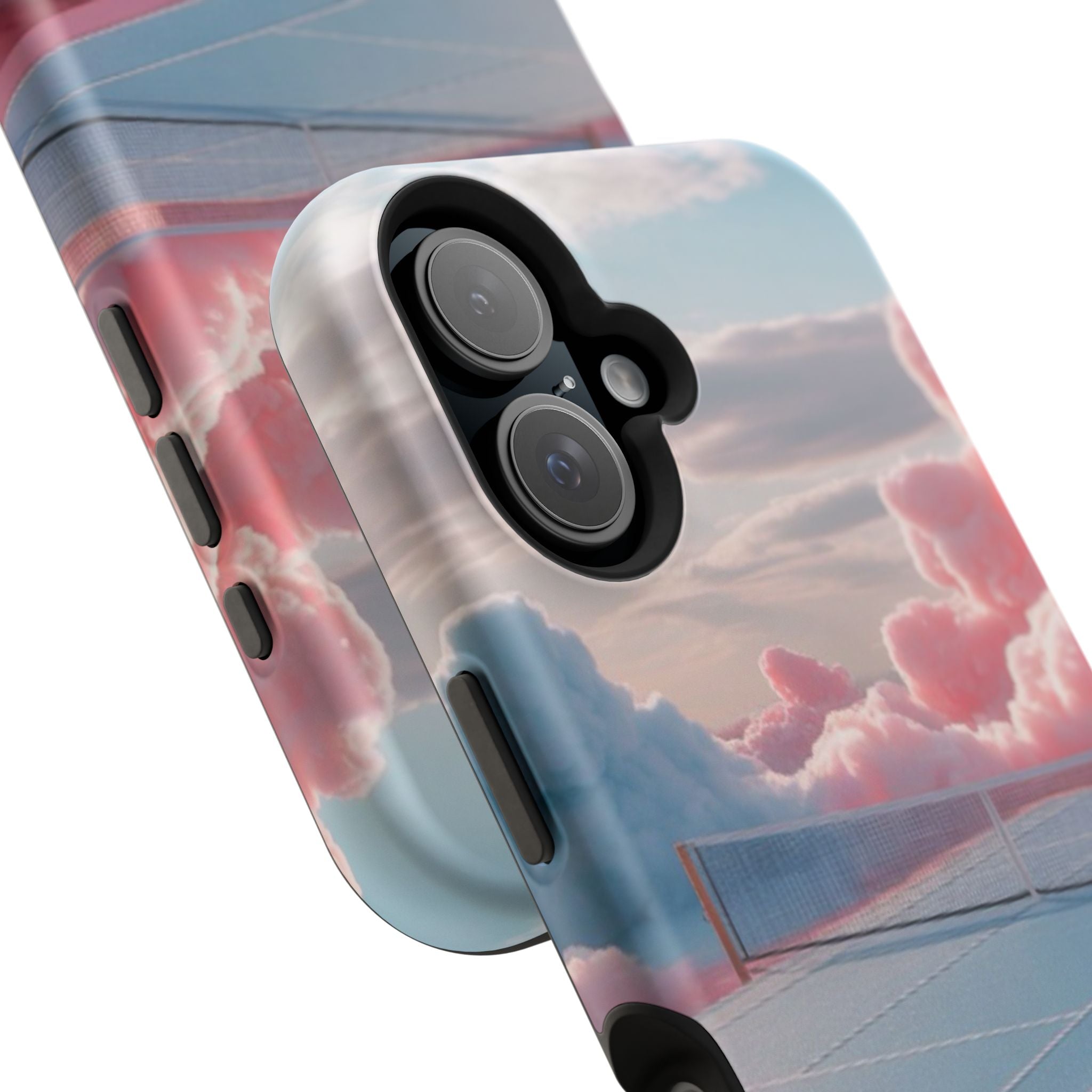 Tennis Impact-Resistant Phone Case — 'Dream Big' Pastel Cloud Tennis Court
