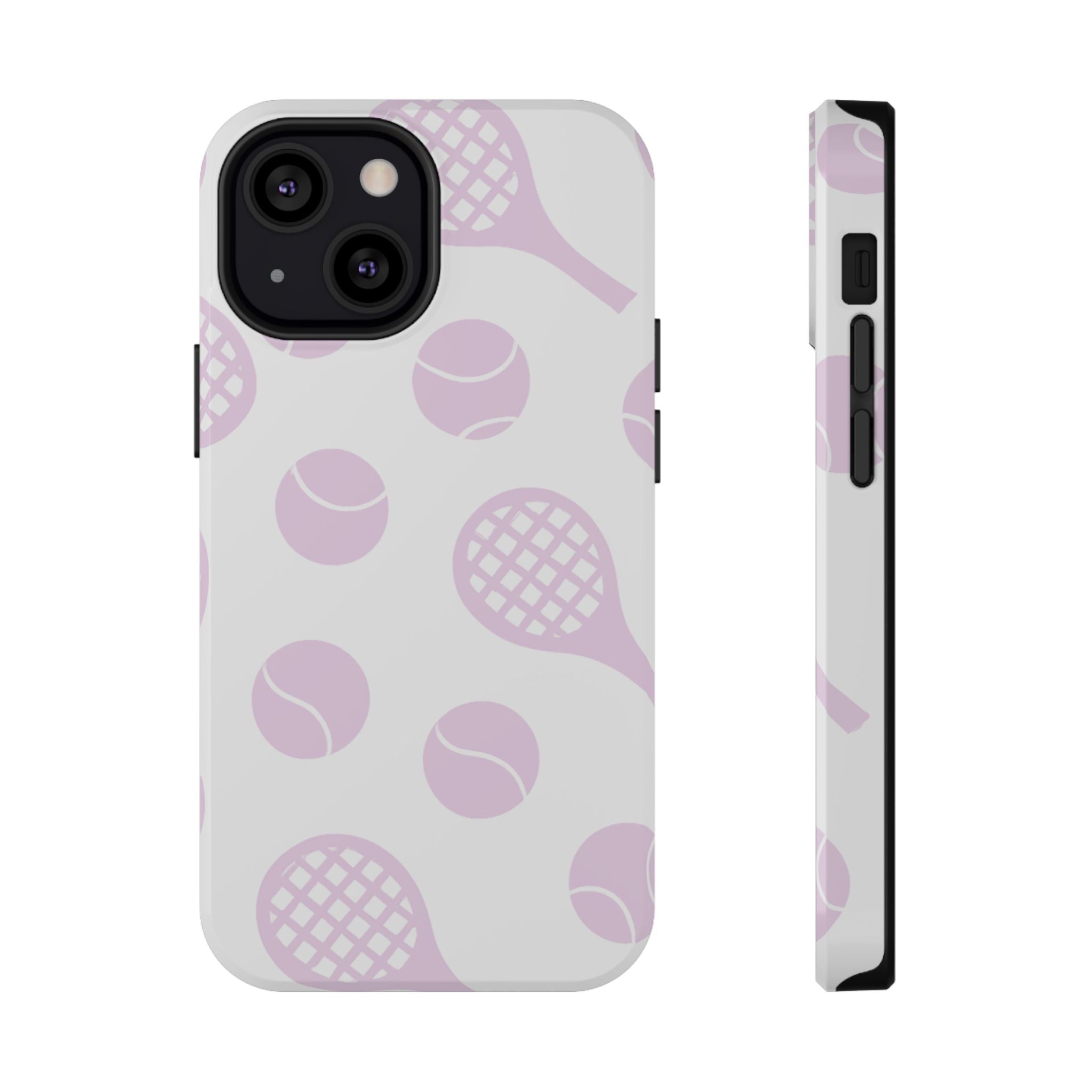 Tennis Impact-Resistant Phone Case — Pink Rackets & Balls