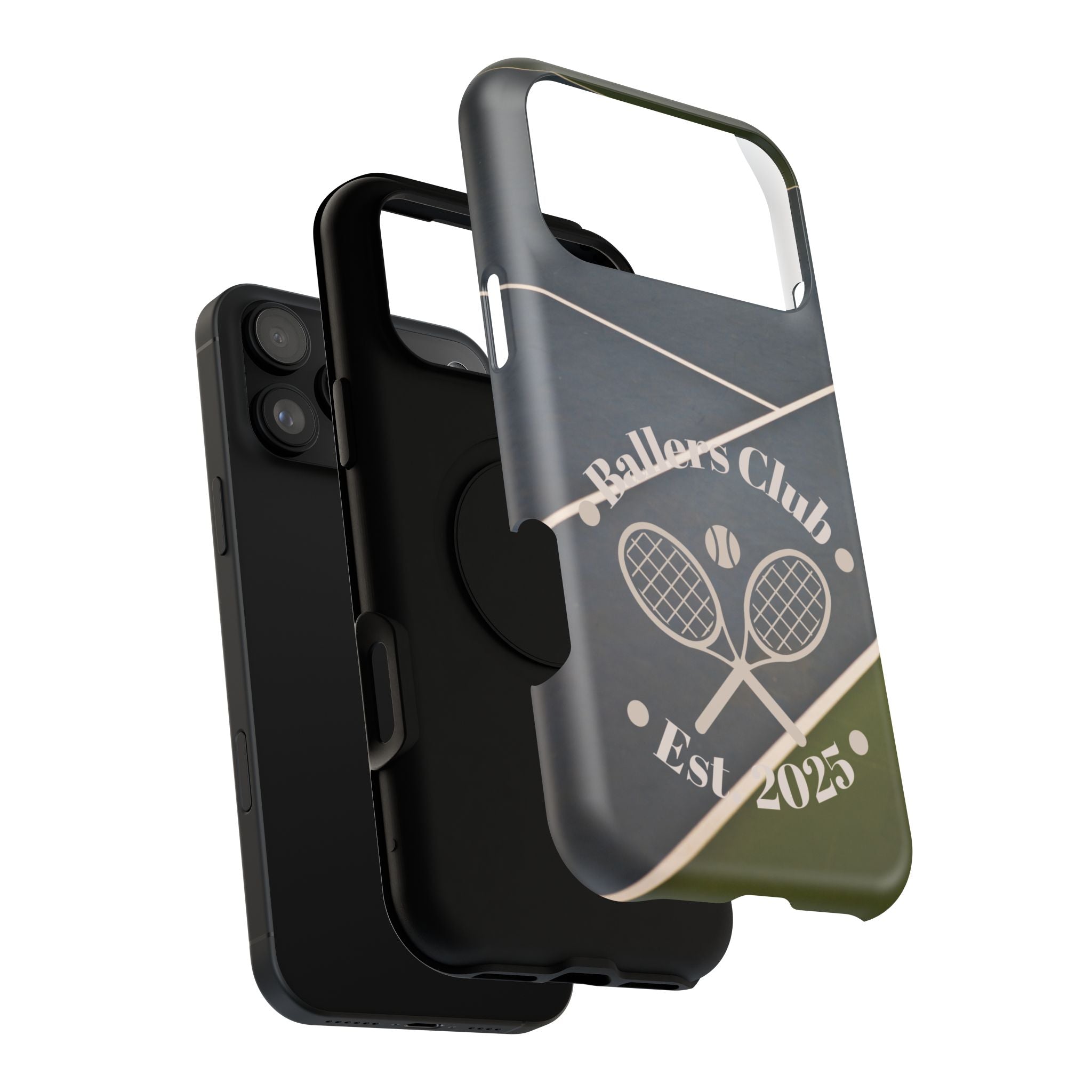 Tennis Impact-Resistant Phone Case — 'Ballers Club Est. 2025' Protective Cover
