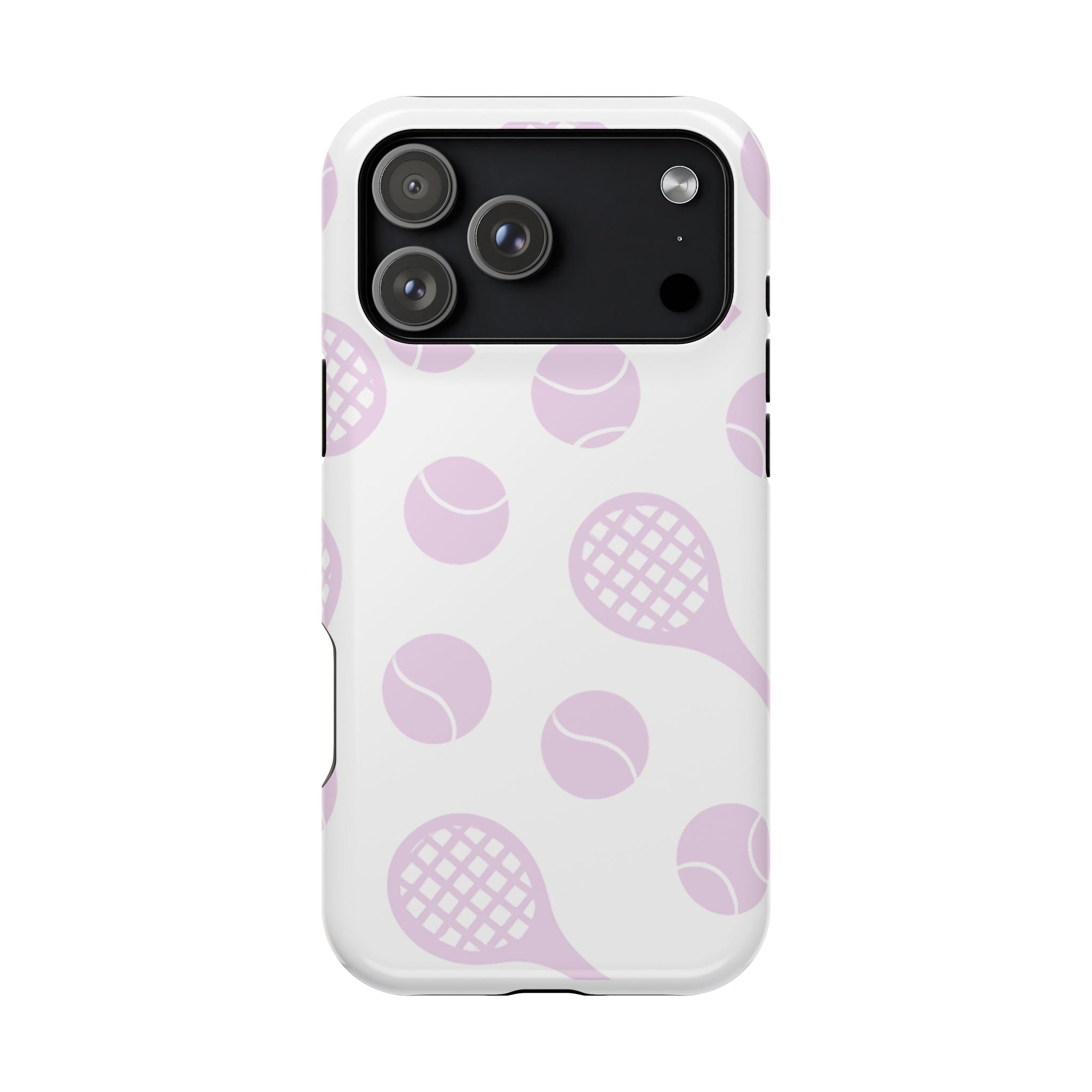 Tennis Impact-Resistant Phone Case — Pink Rackets & Balls