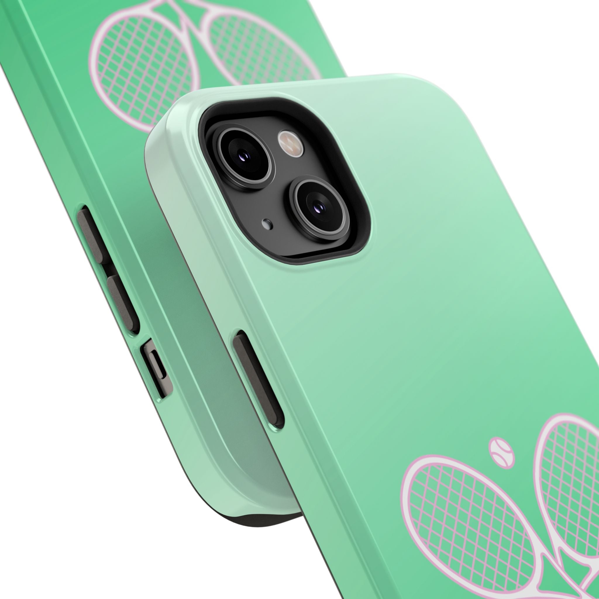 Tennis Impact-Resistant Phone Case — 'Forty Love', Green Gradient