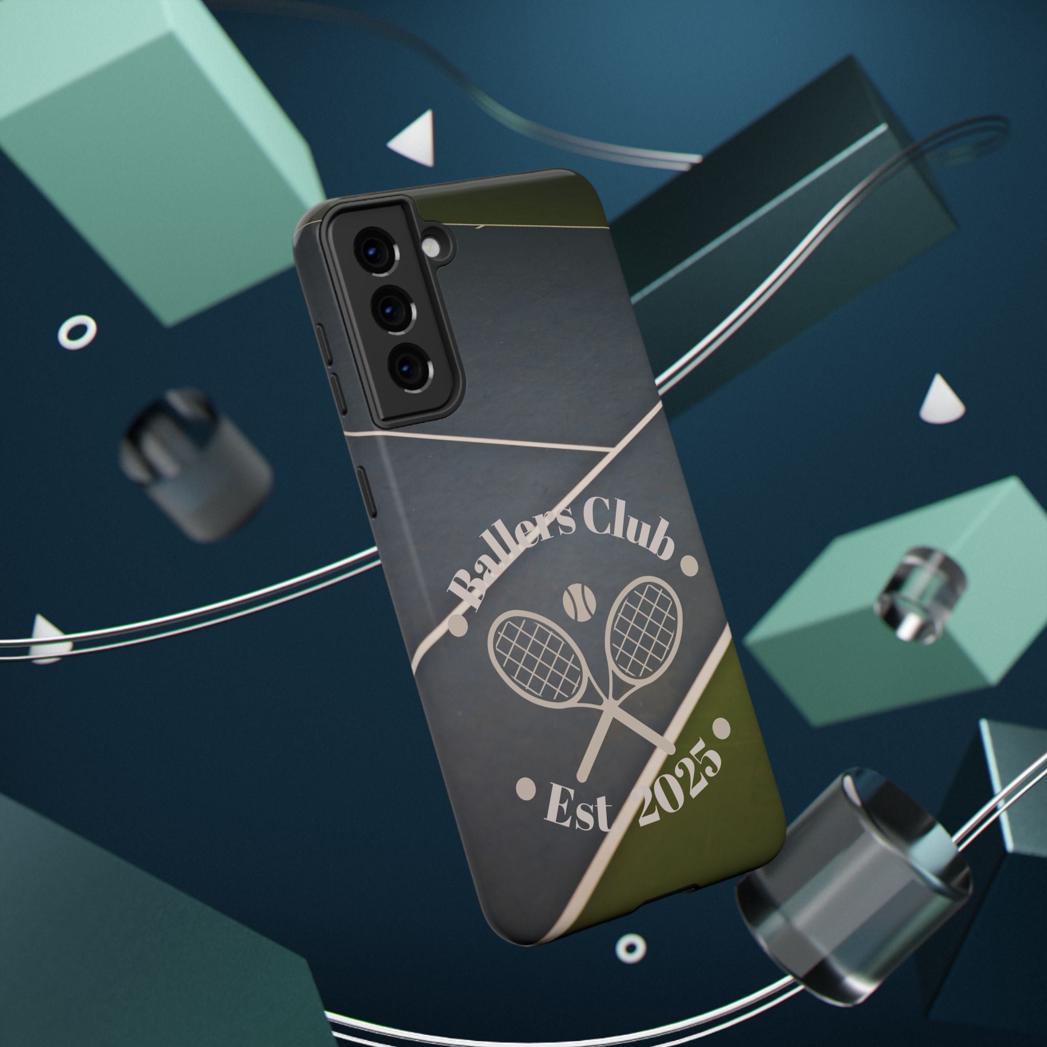 Tennis Impact-Resistant Phone Case — 'Ballers Club Est. 2025' Protective Cover