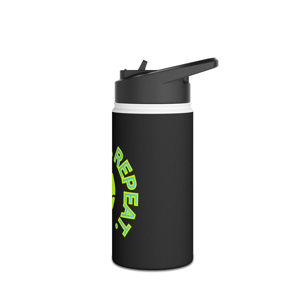 Juniors Stainless Steel Water Bottle, 12 oz — ‘Serve. Sip. Repeat.’ Sports Bottle