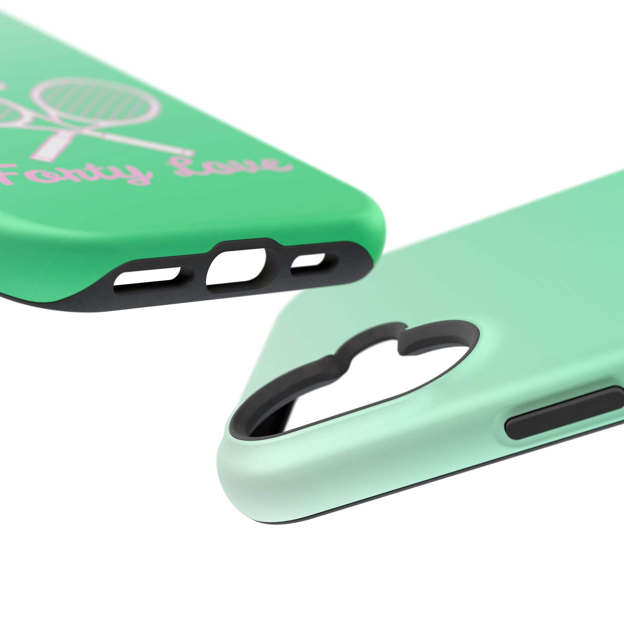 Tennis Impact-Resistant Phone Case — 'Forty Love', Green Gradient
