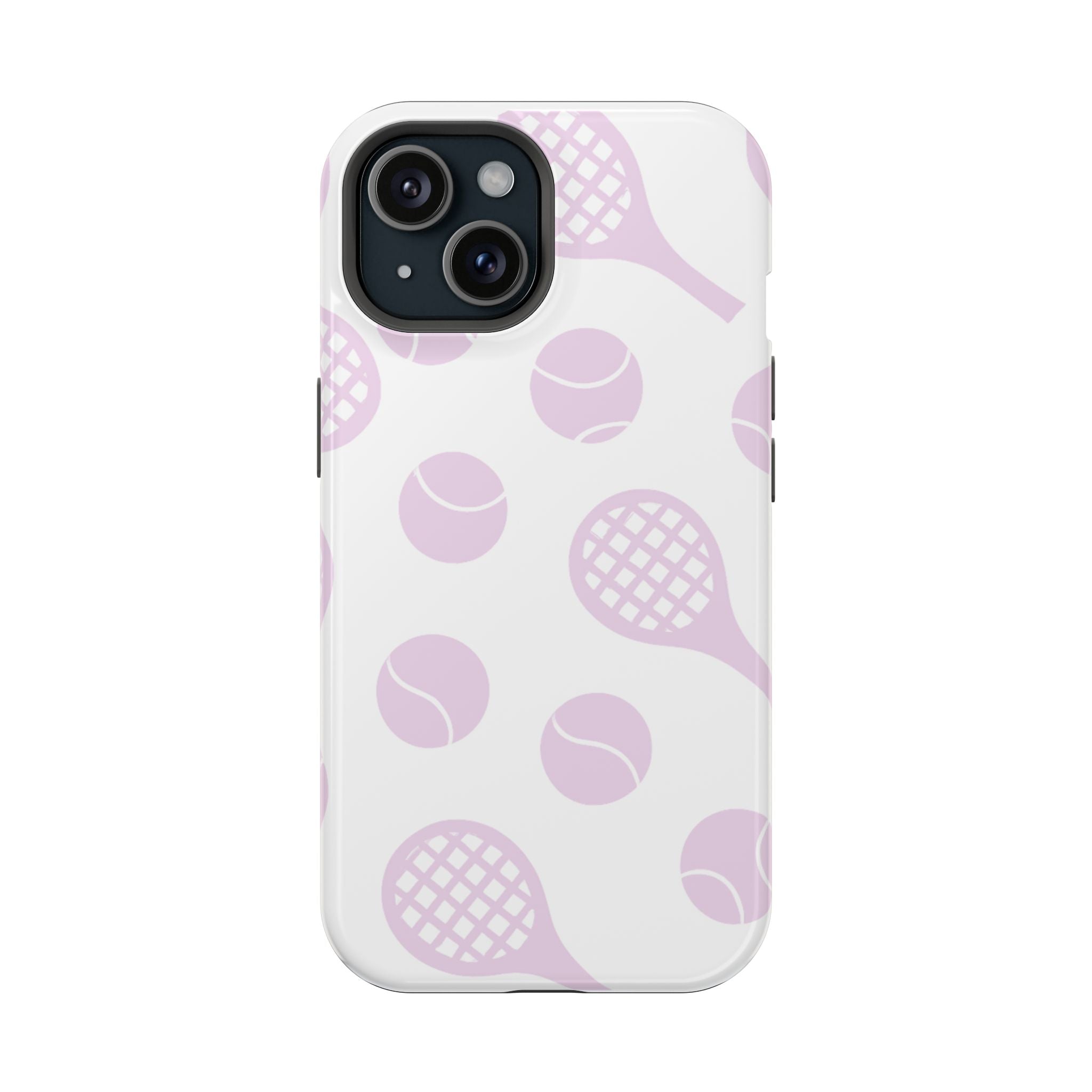Tennis Impact-Resistant Phone Case — Pink Rackets & Balls