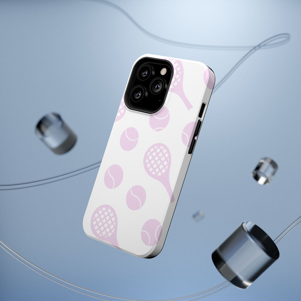 Tennis Impact-Resistant Phone Case — Pink Rackets & Balls