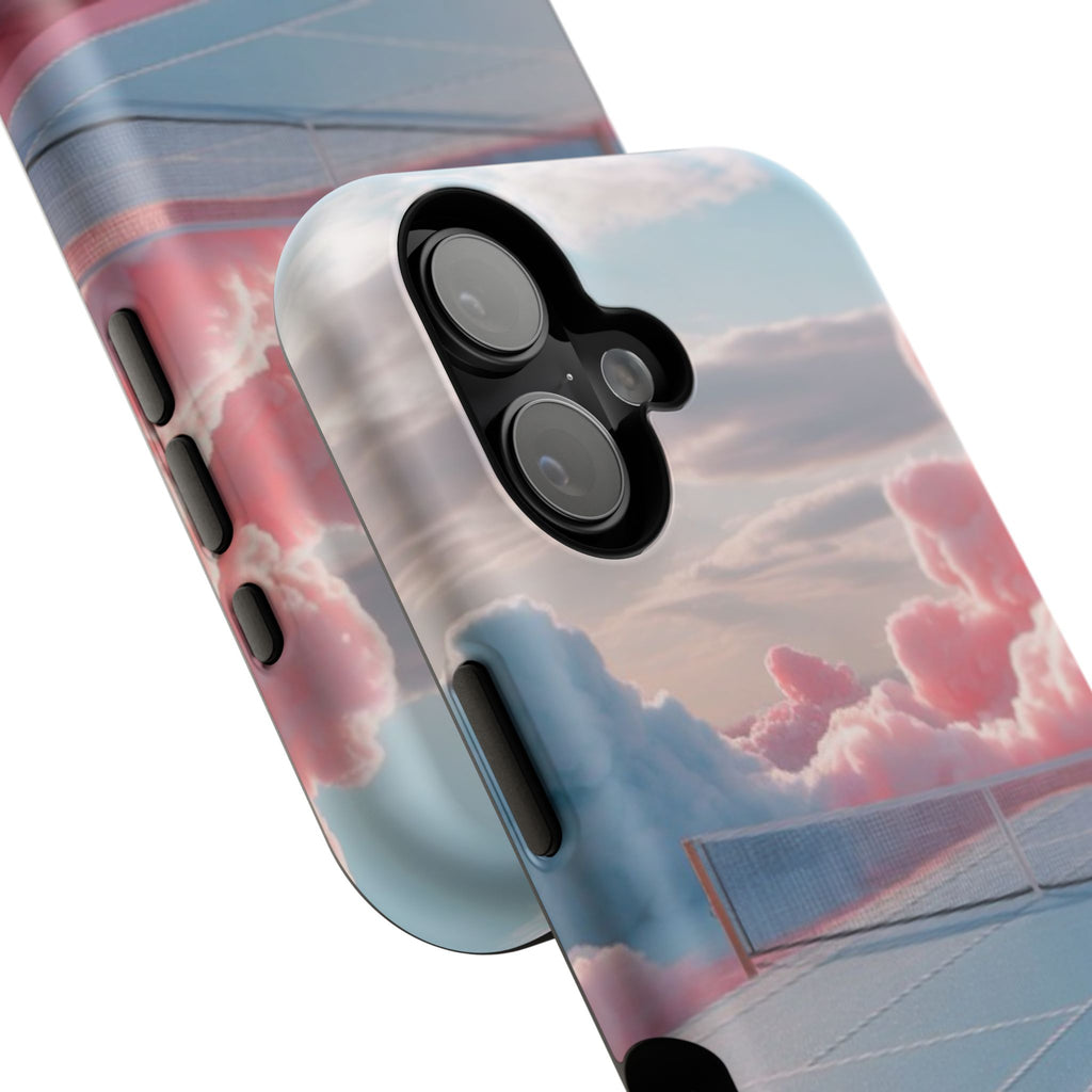 Tennis Impact-Resistant Phone Case — 'Dream Big' Pastel Cloud Tennis Court