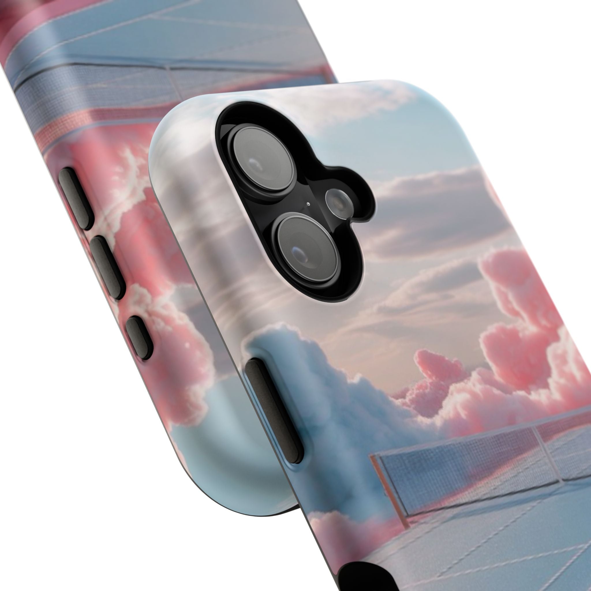 Tennis Impact-Resistant Phone Case — 'Dream Big' Pastel Cloud Tennis Court