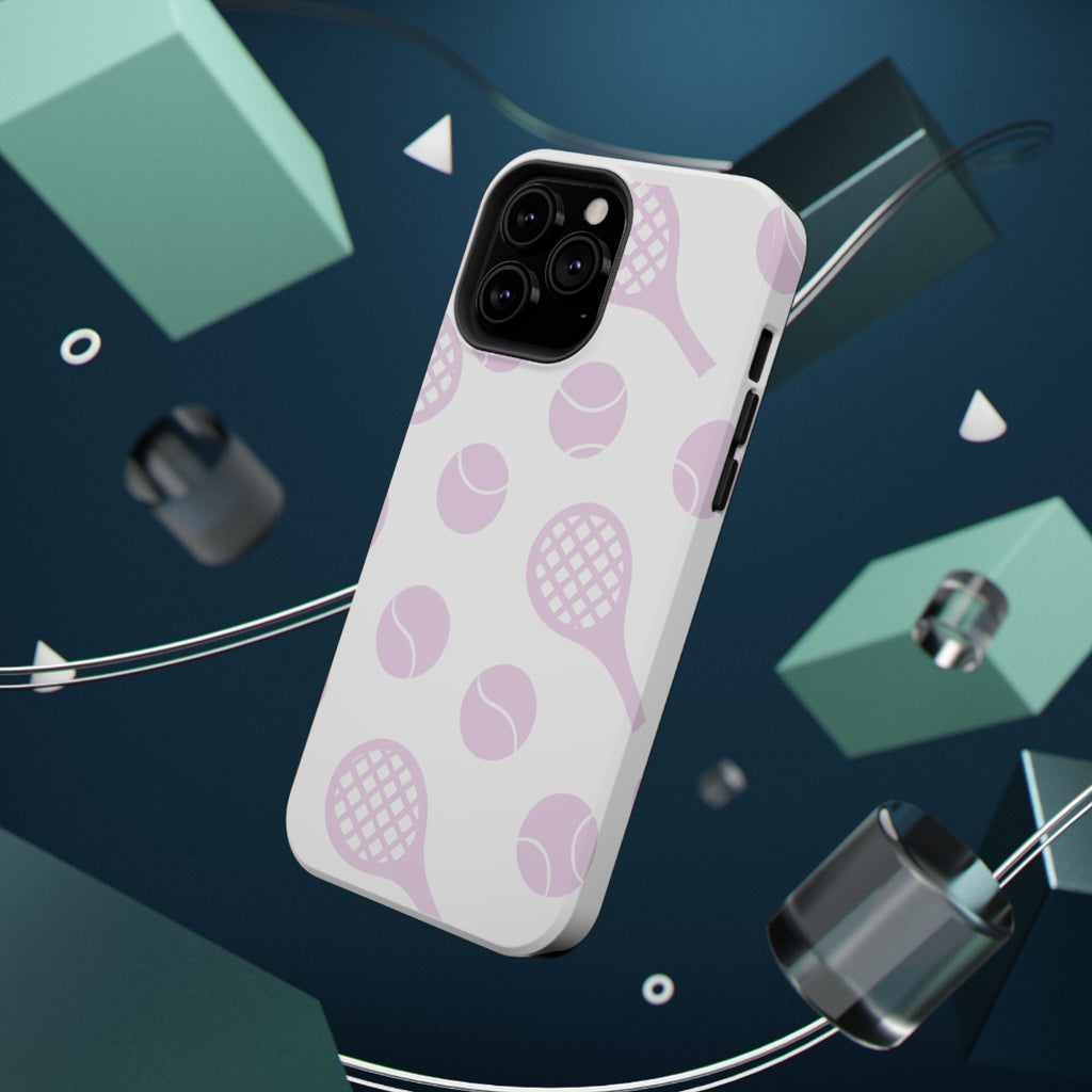 Tennis Impact-Resistant Phone Case — Pink Rackets & Balls