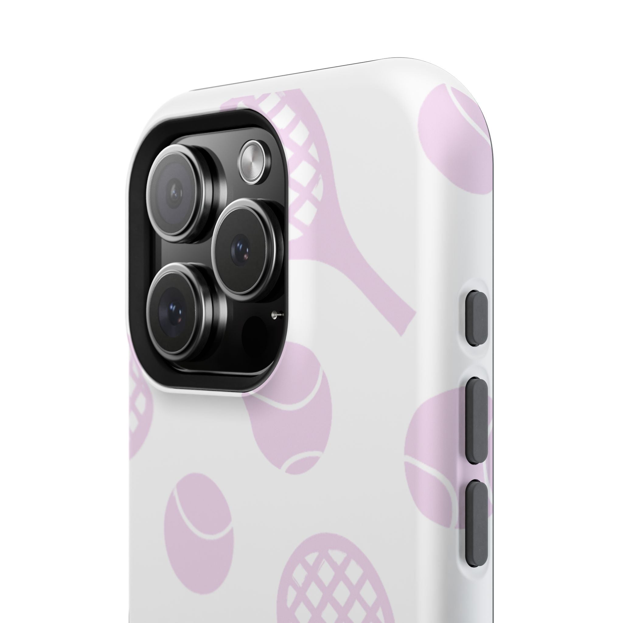 Tennis Impact-Resistant Phone Case — Pink Rackets & Balls