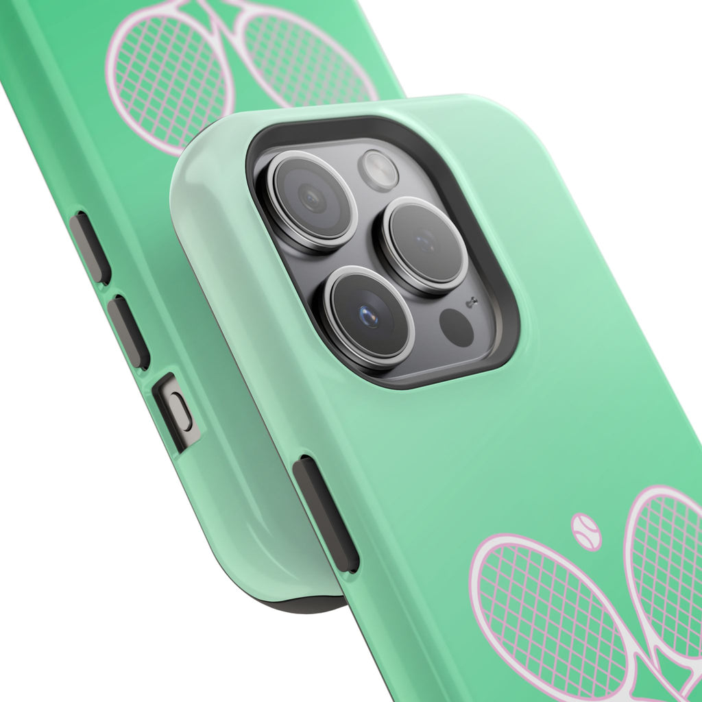 Tennis Impact-Resistant Phone Case — 'Forty Love', Green Gradient