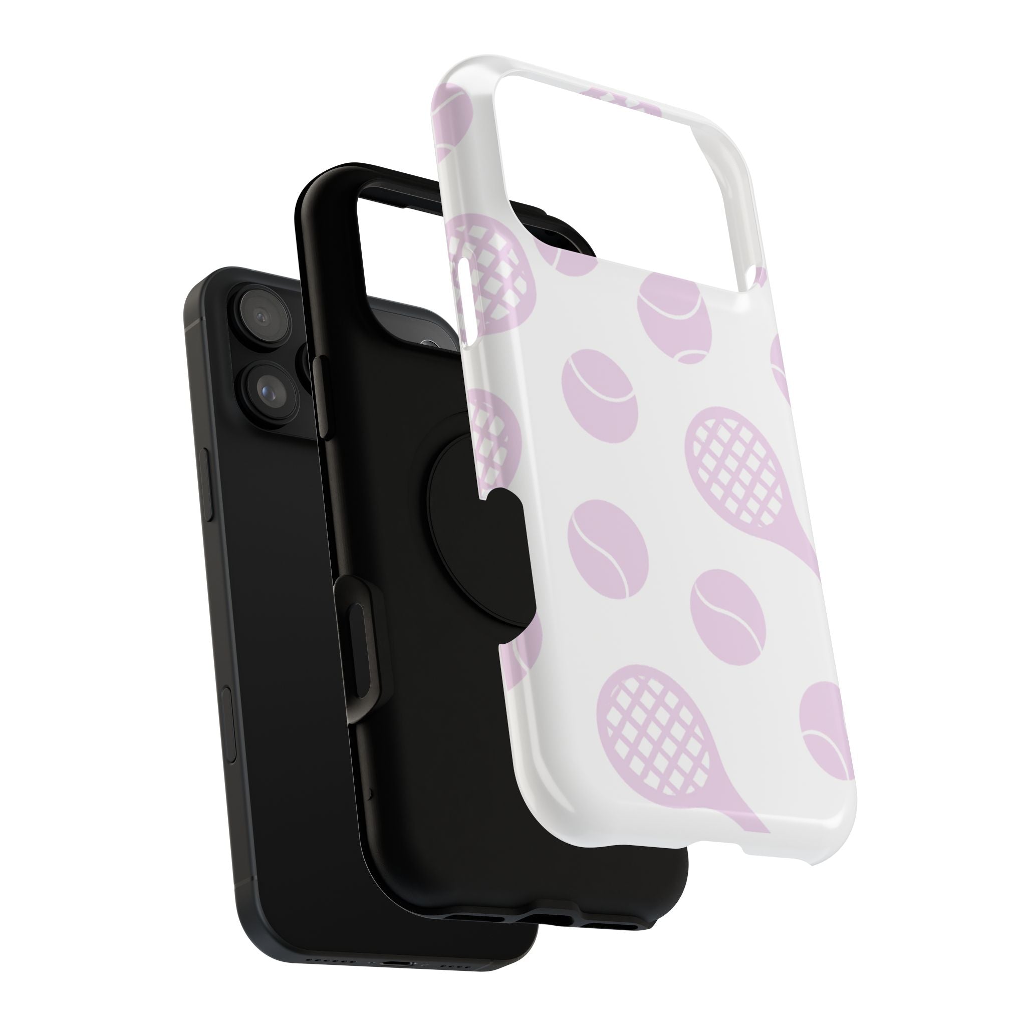 Tennis Impact-Resistant Phone Case — Pink Rackets & Balls