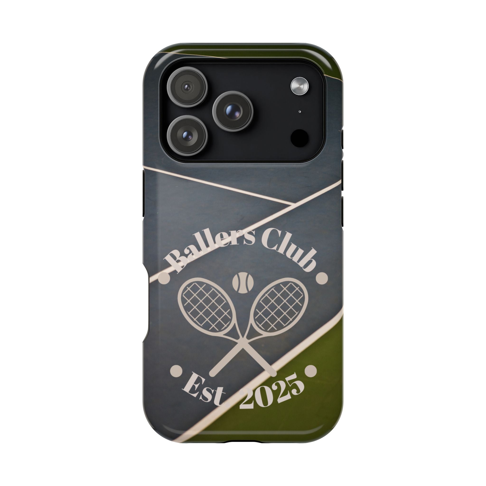 Tennis Impact-Resistant Phone Case — 'Ballers Club Est. 2025' Protective Cover