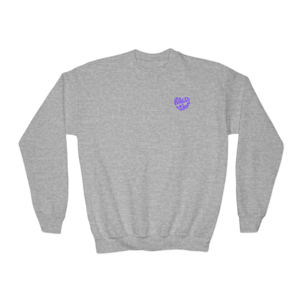 Girl's Junior Tennis Crewneck Sweatshirt – Retro Gradient "TENNIS" Graphic