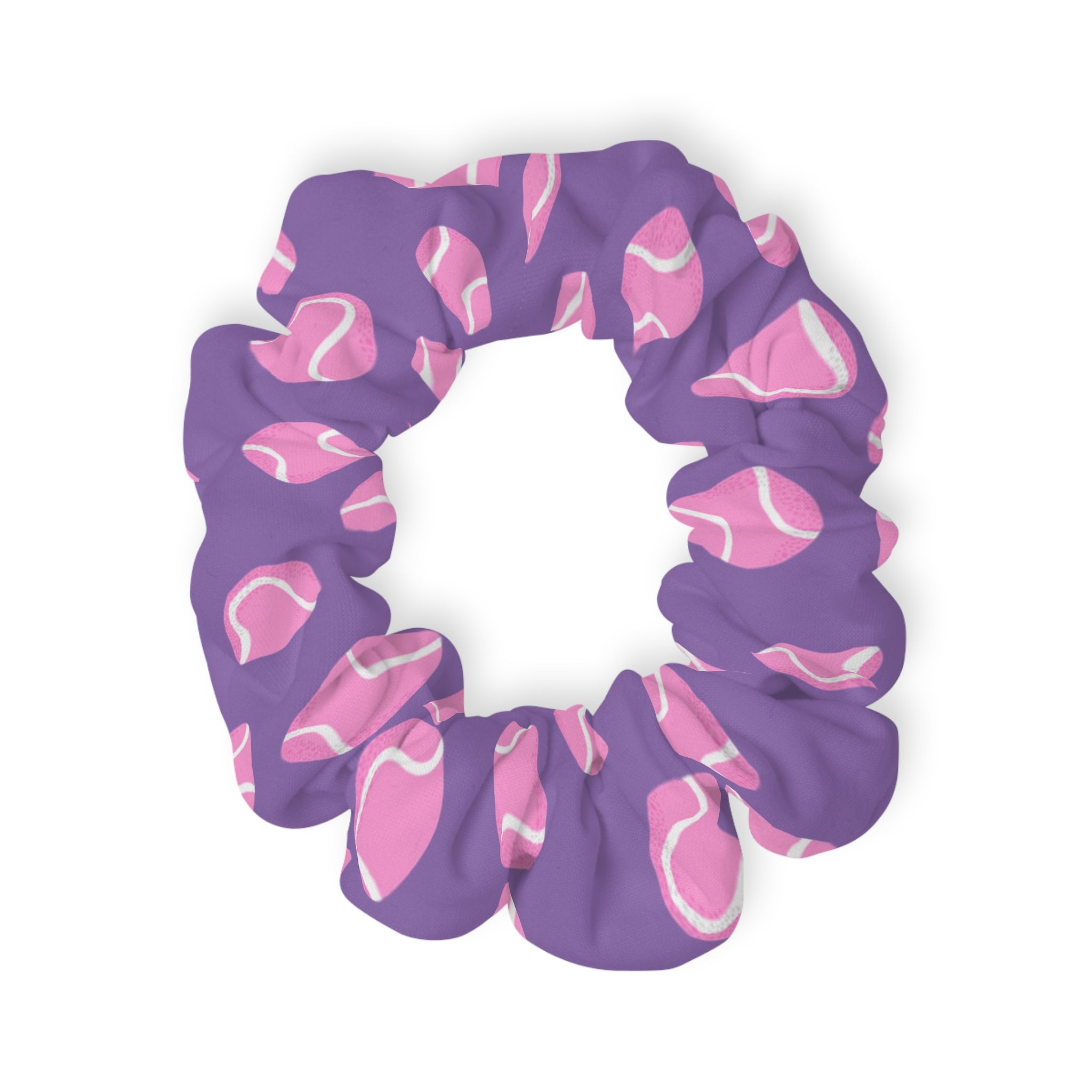 Purple & Pink Hair Accessory — Tennis Ball Scrunchie