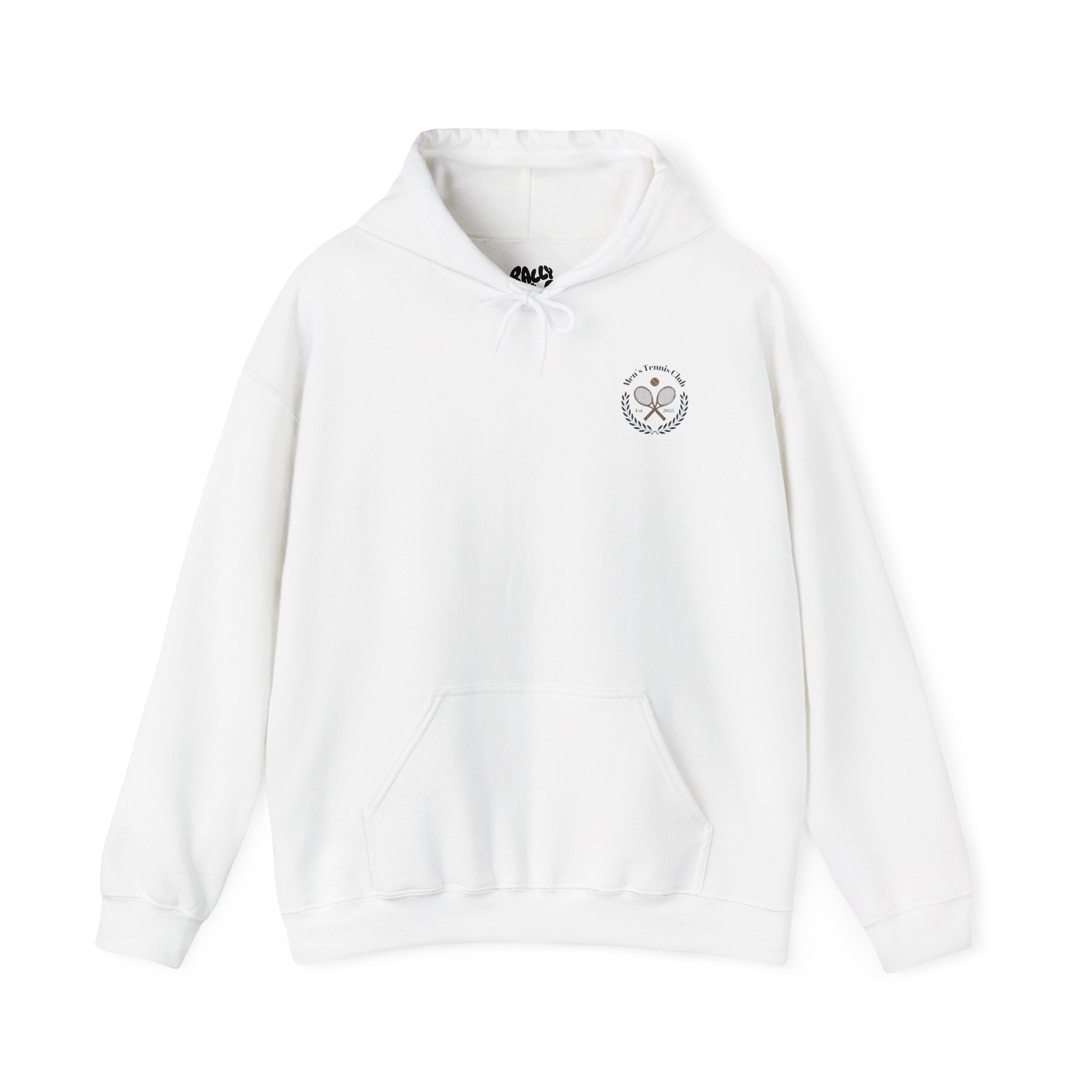 Men's Hoodie Sweatshirt — "Men's Tennis Club", Tennis Small Logo