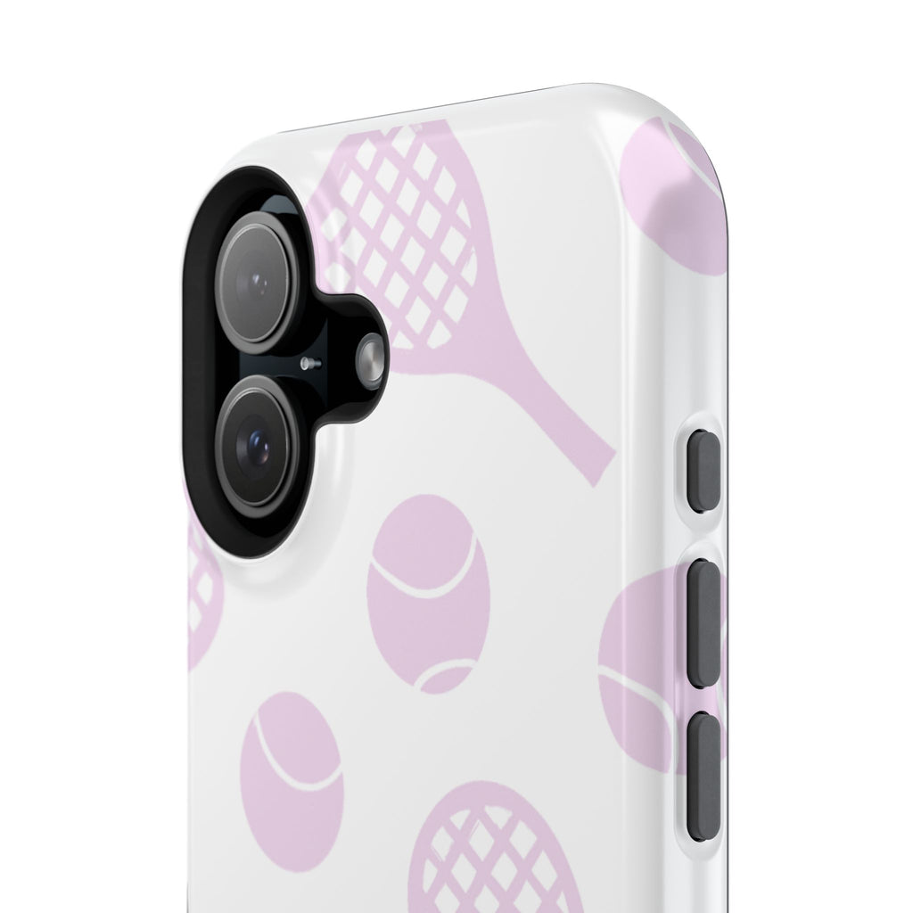 Tennis Impact-Resistant Phone Case — Pink Rackets & Balls