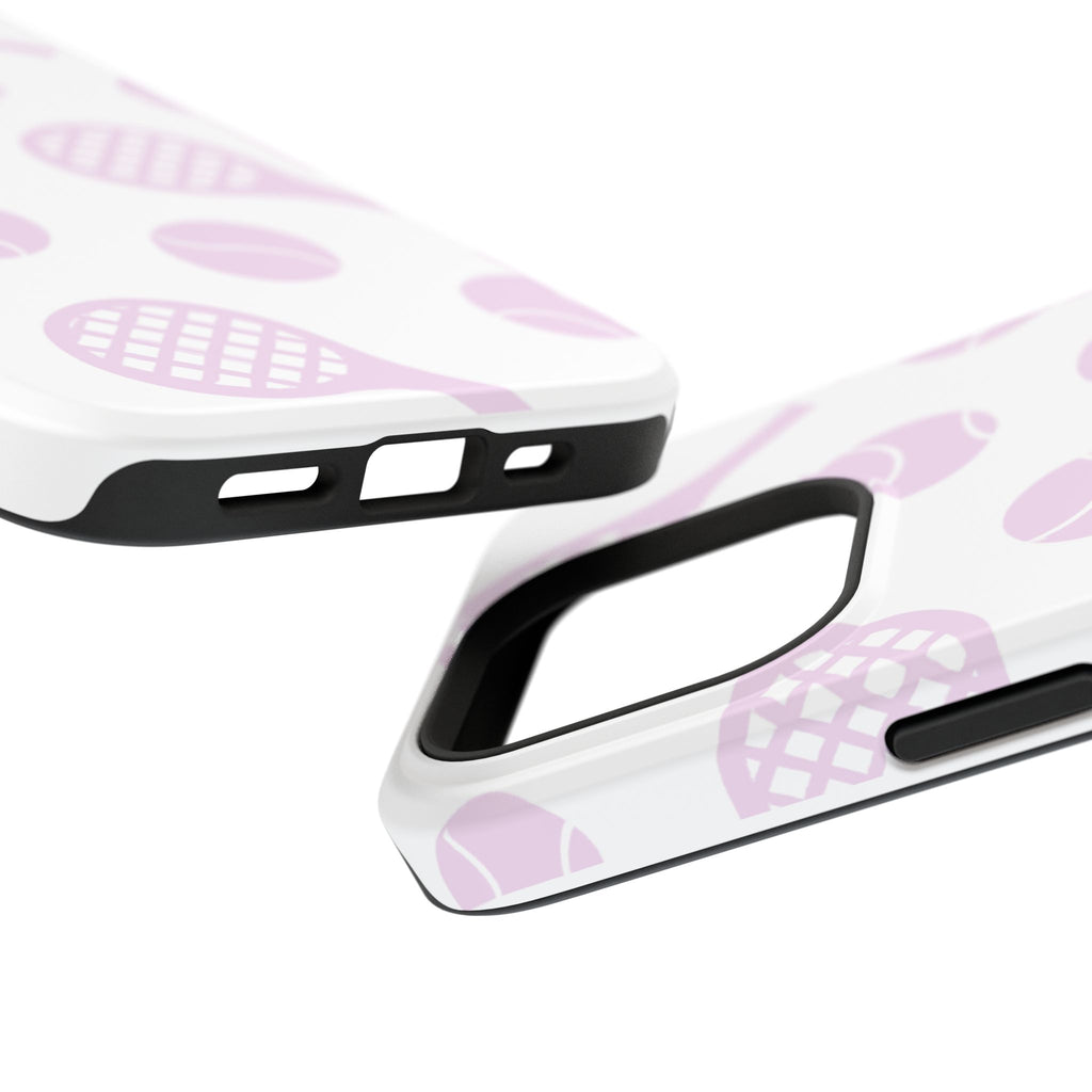 Tennis Impact-Resistant Phone Case — Pink Rackets & Balls